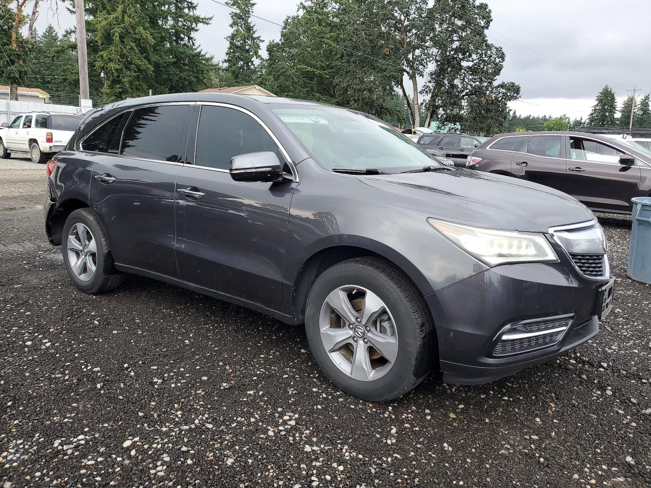 2014 Acura Mdx Gray vin: 5FRYD4H23EB036003