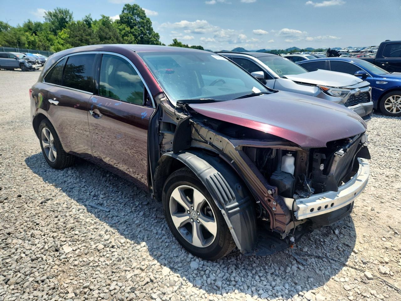 2014 Acura Mdx Maroon vin: 5FRYD4H23EB045252