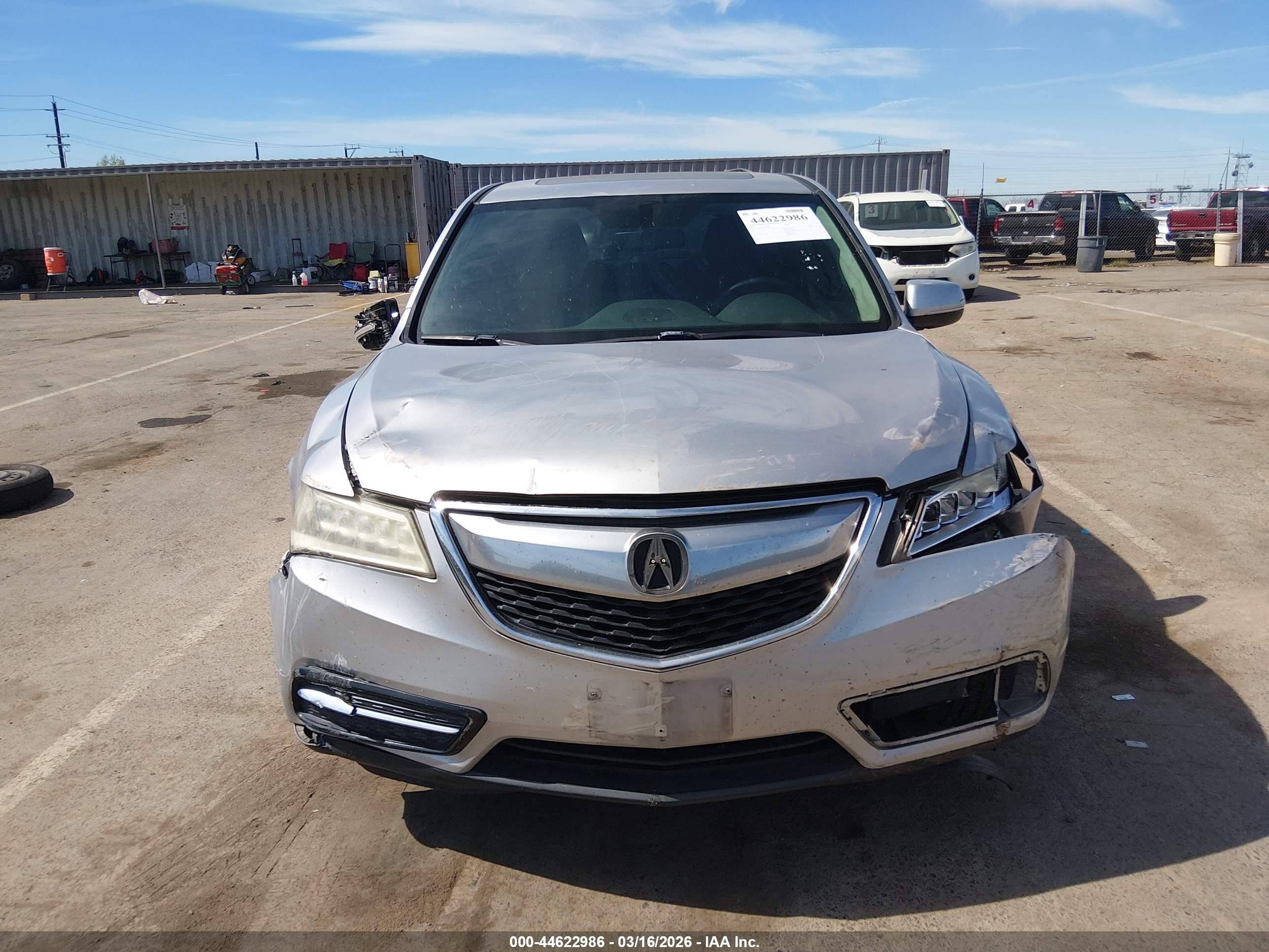 2015 Acura Mdx   Серебряный vin: 5FRYD4H23FB010888