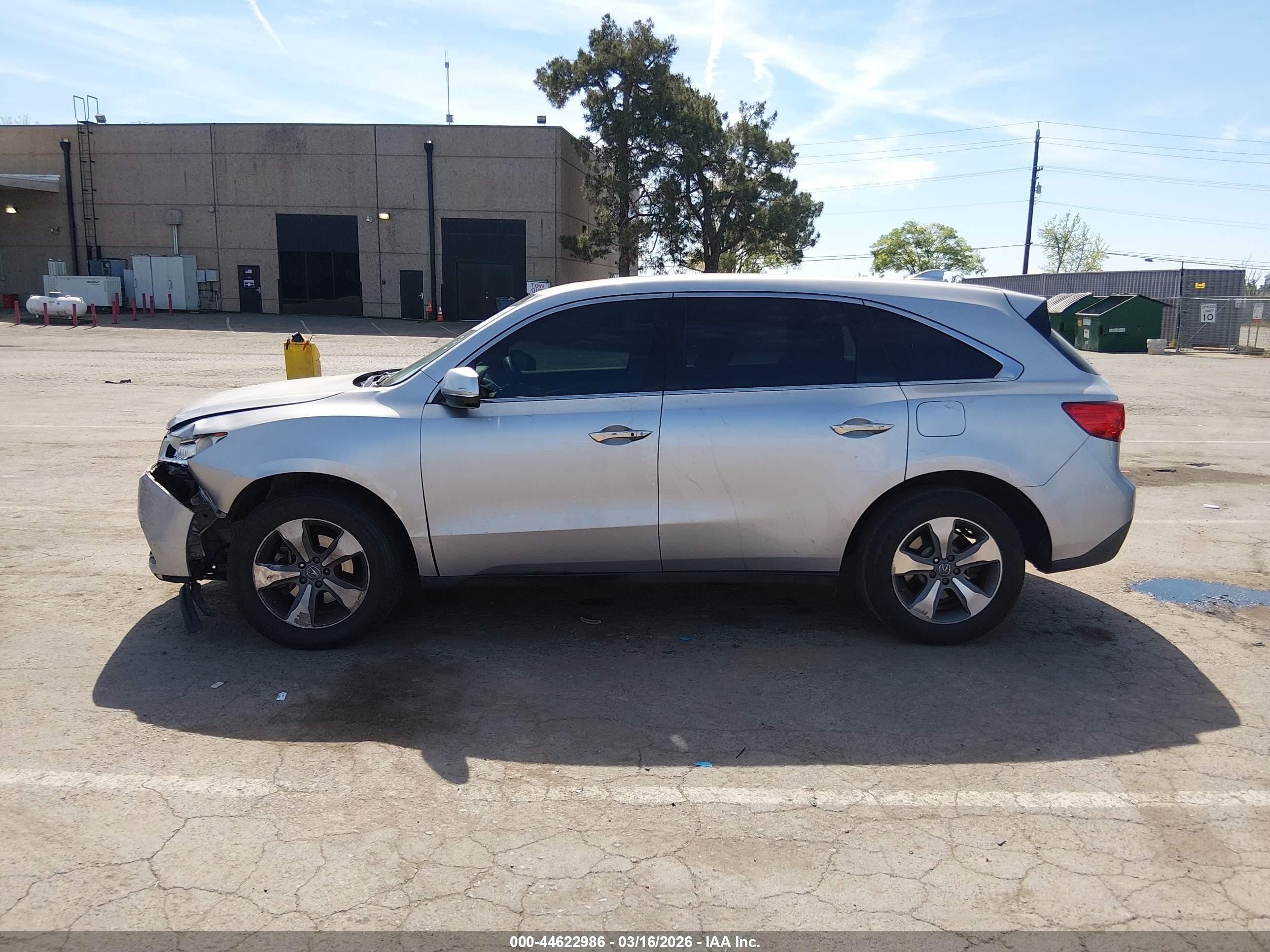 2015 Acura Mdx   Серебряный vin: 5FRYD4H23FB010888