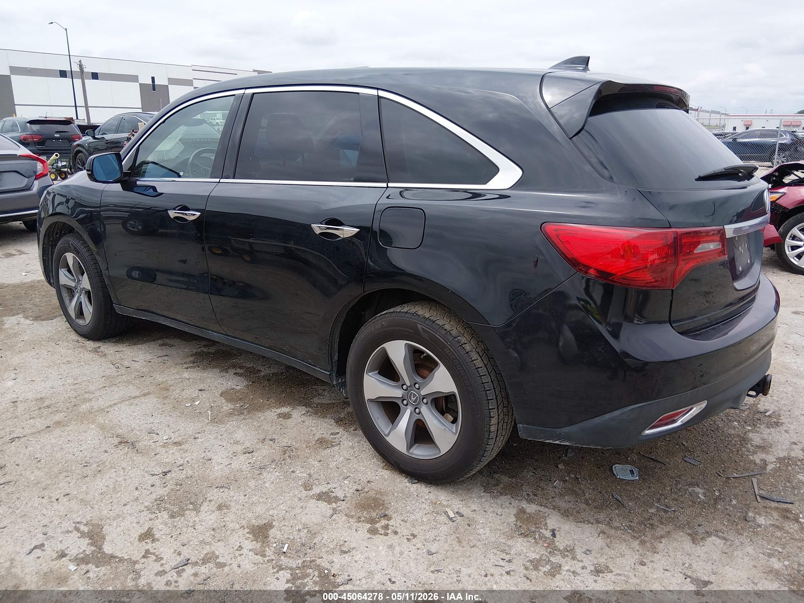2015 Acura Mdx   Black vin: 5FRYD4H23FB019347
