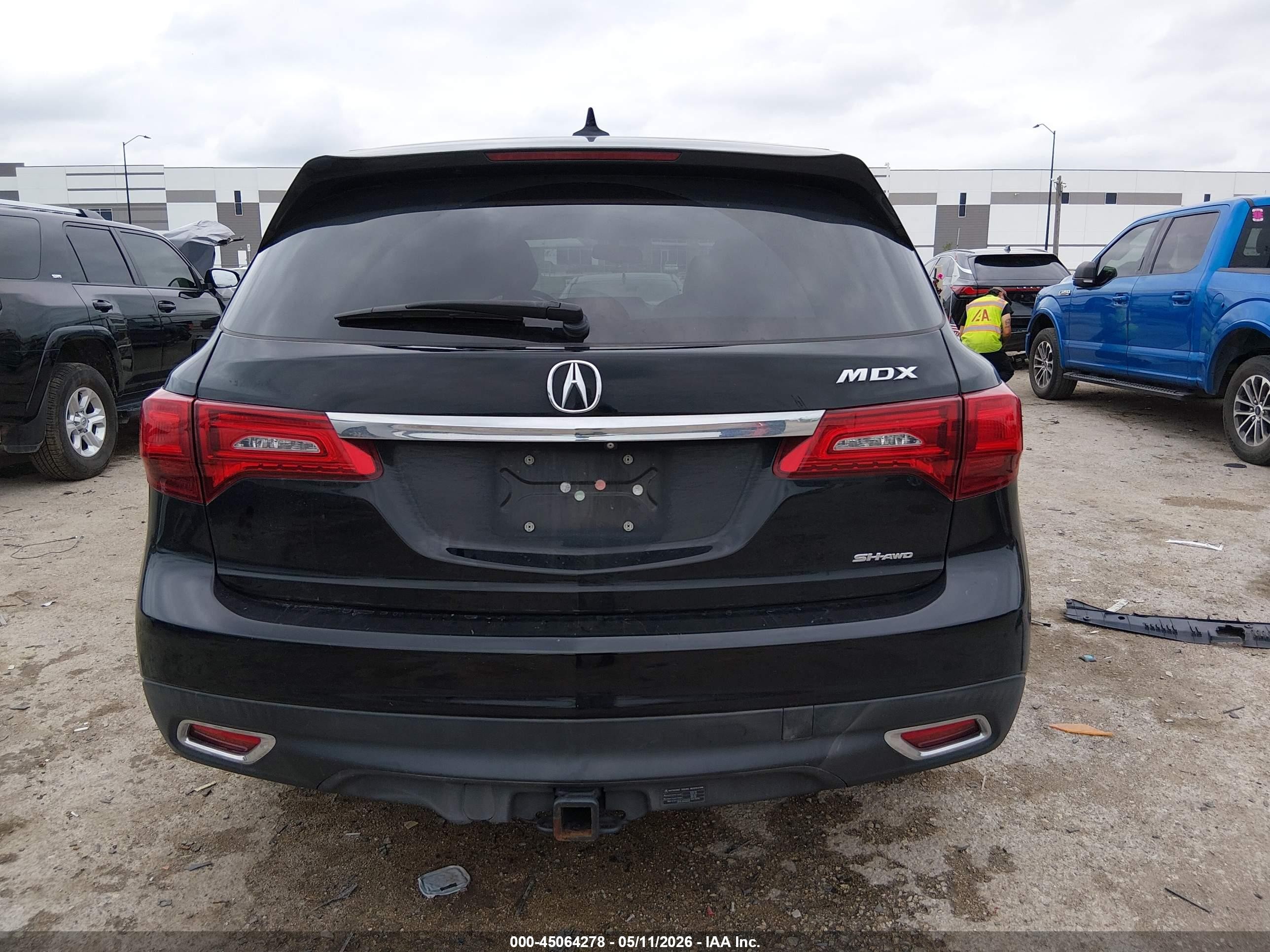 2015 Acura Mdx   Black vin: 5FRYD4H23FB019347