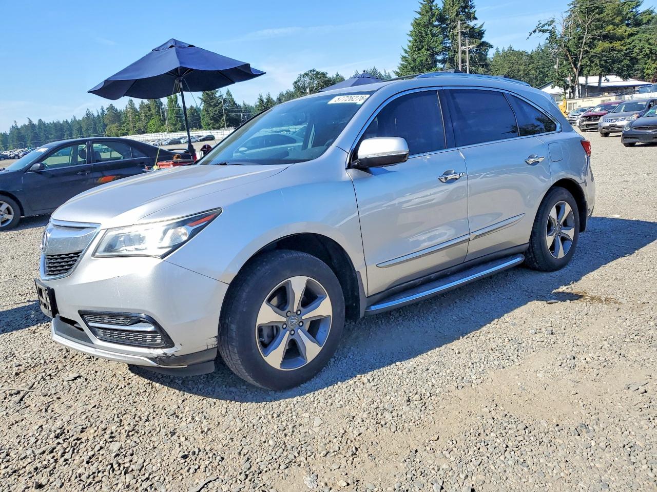 2014 Acura Mdx Silver vin: 5FRYD4H24EB003317