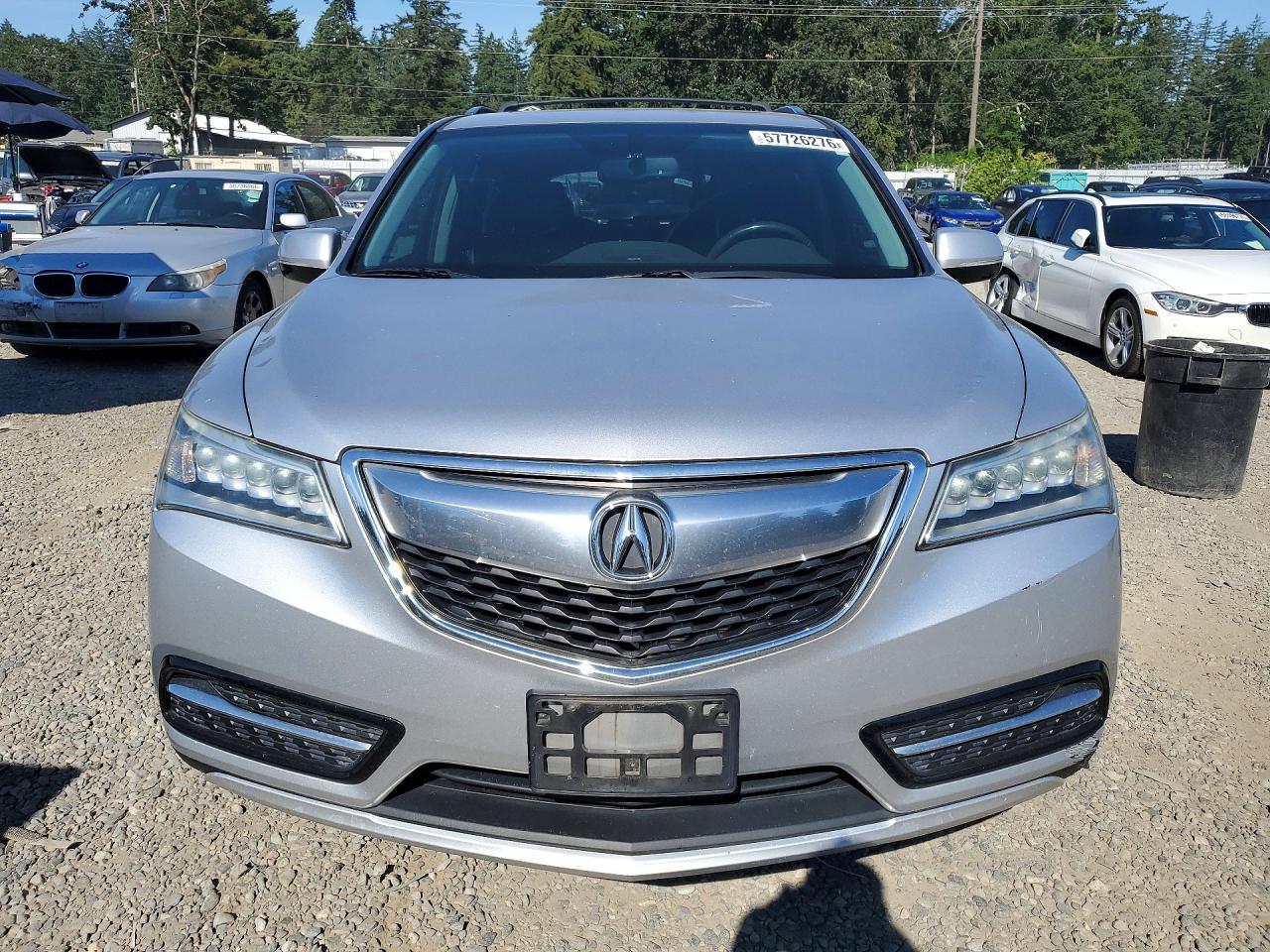 2014 Acura Mdx Silver vin: 5FRYD4H24EB003317