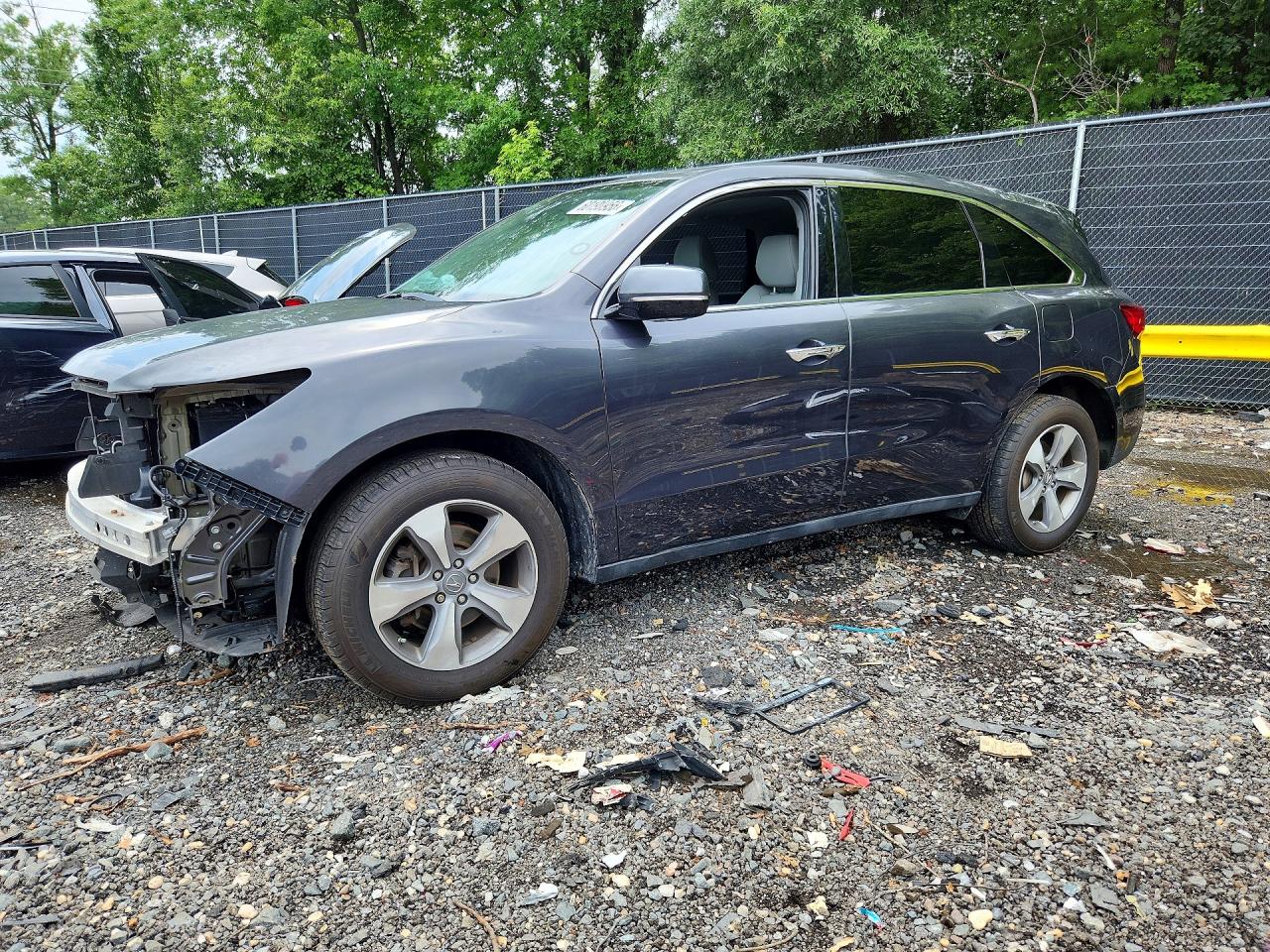 2014 Acura Mdx Gray vin: 5FRYD4H24EB024586