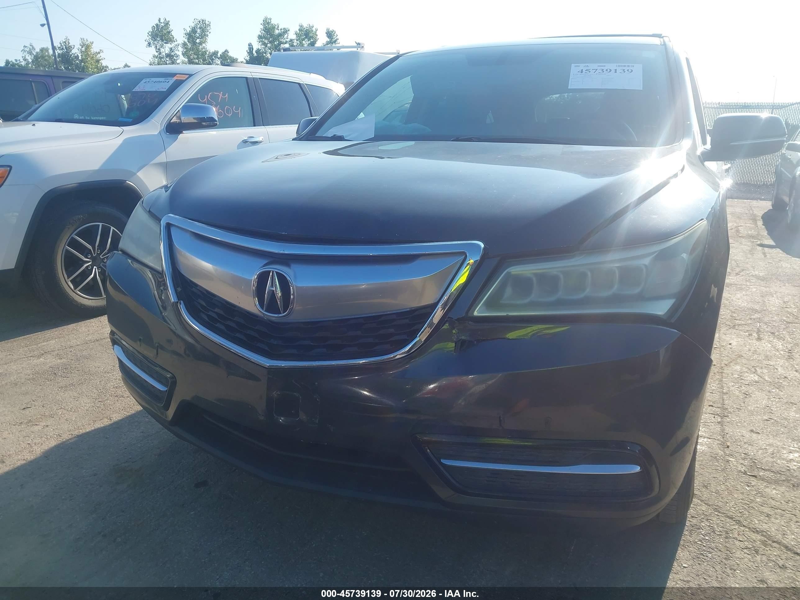 2015 Acura Mdx   Серый vin: 5FRYD4H24FB030096