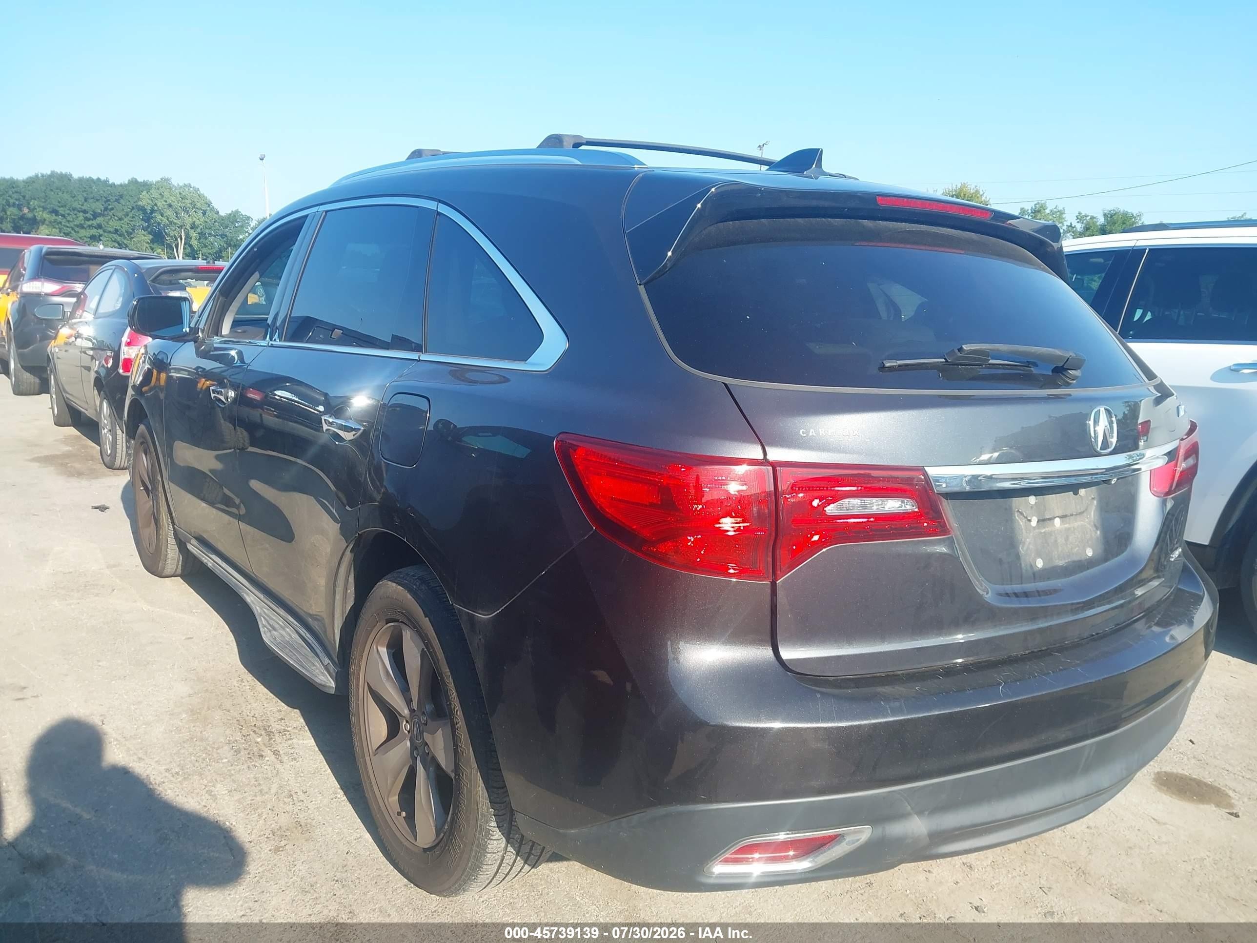 2015 Acura Mdx   Серый vin: 5FRYD4H24FB030096