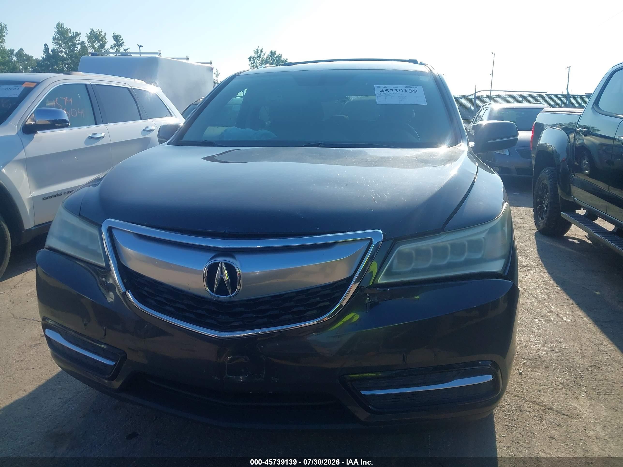 2015 Acura Mdx   Серый vin: 5FRYD4H24FB030096