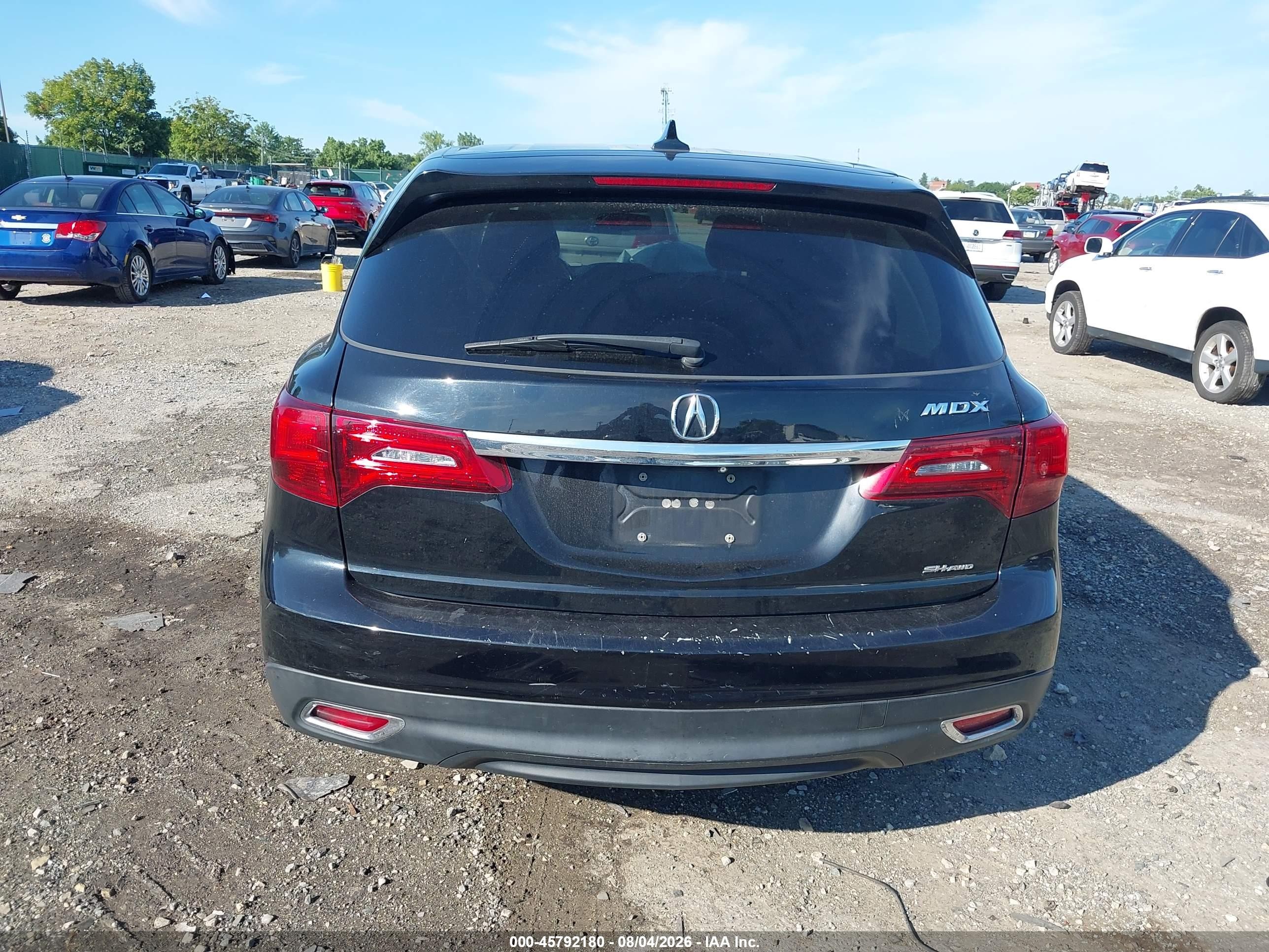 2015 Acura Mdx   Dark Blue vin: 5FRYD4H25FB024131