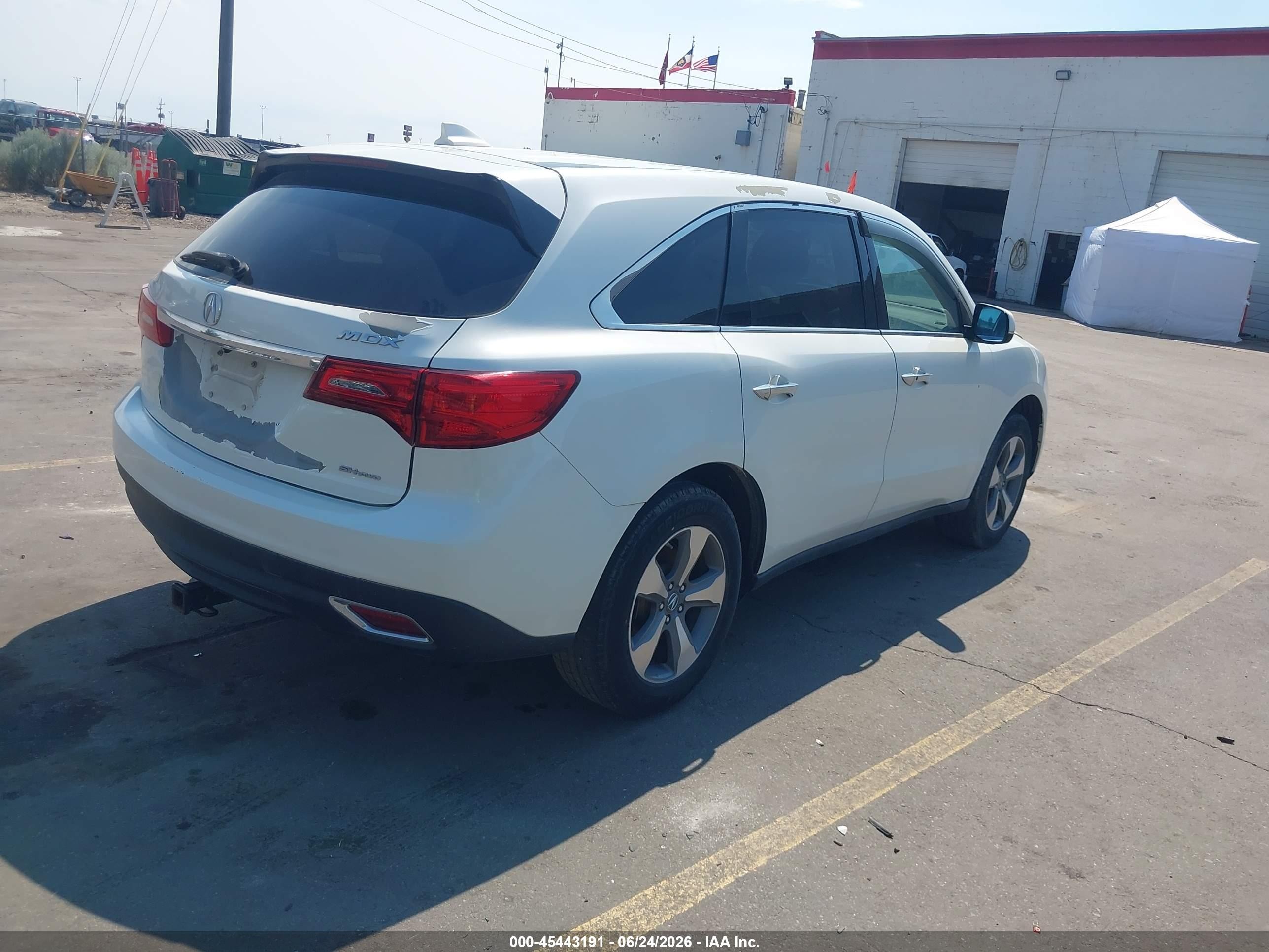 2015 Acura Mdx White vin: 5FRYD4H25FB030270