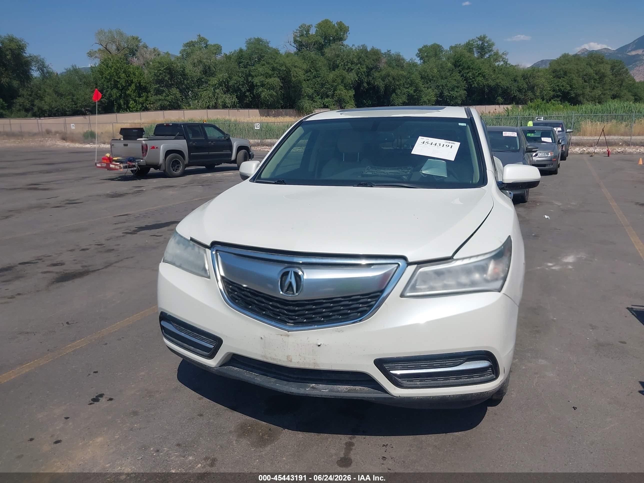 2015 Acura Mdx White vin: 5FRYD4H25FB030270