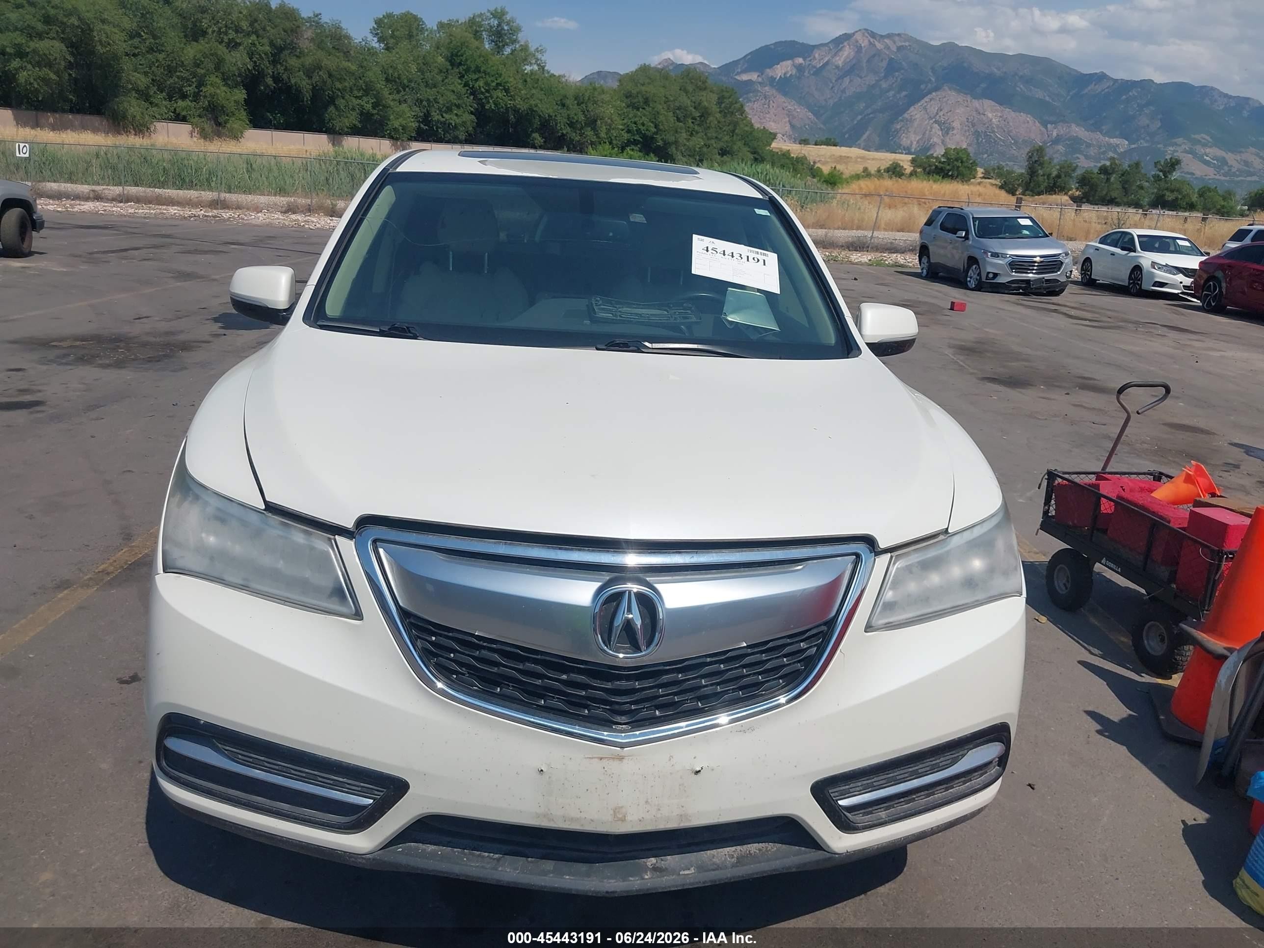 2015 Acura Mdx White vin: 5FRYD4H25FB030270