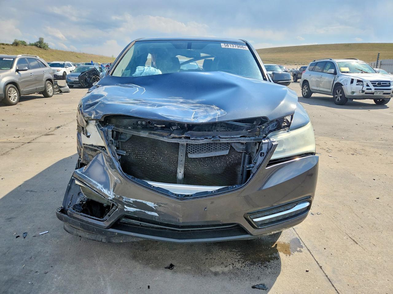 2014 Acura Mdx Charcoal vin: 5FRYD4H26EB012472