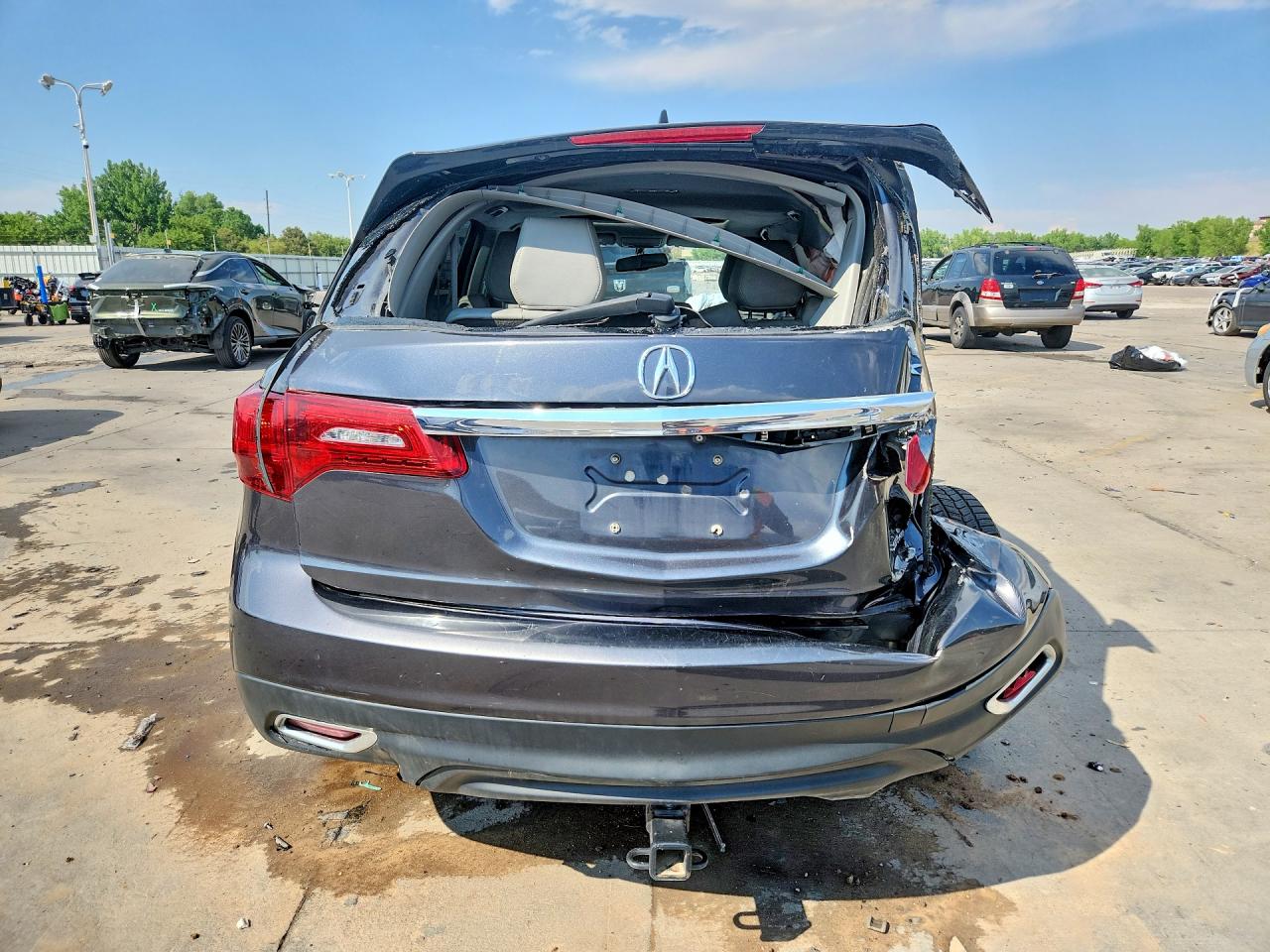 2014 Acura Mdx Charcoal vin: 5FRYD4H26EB012472