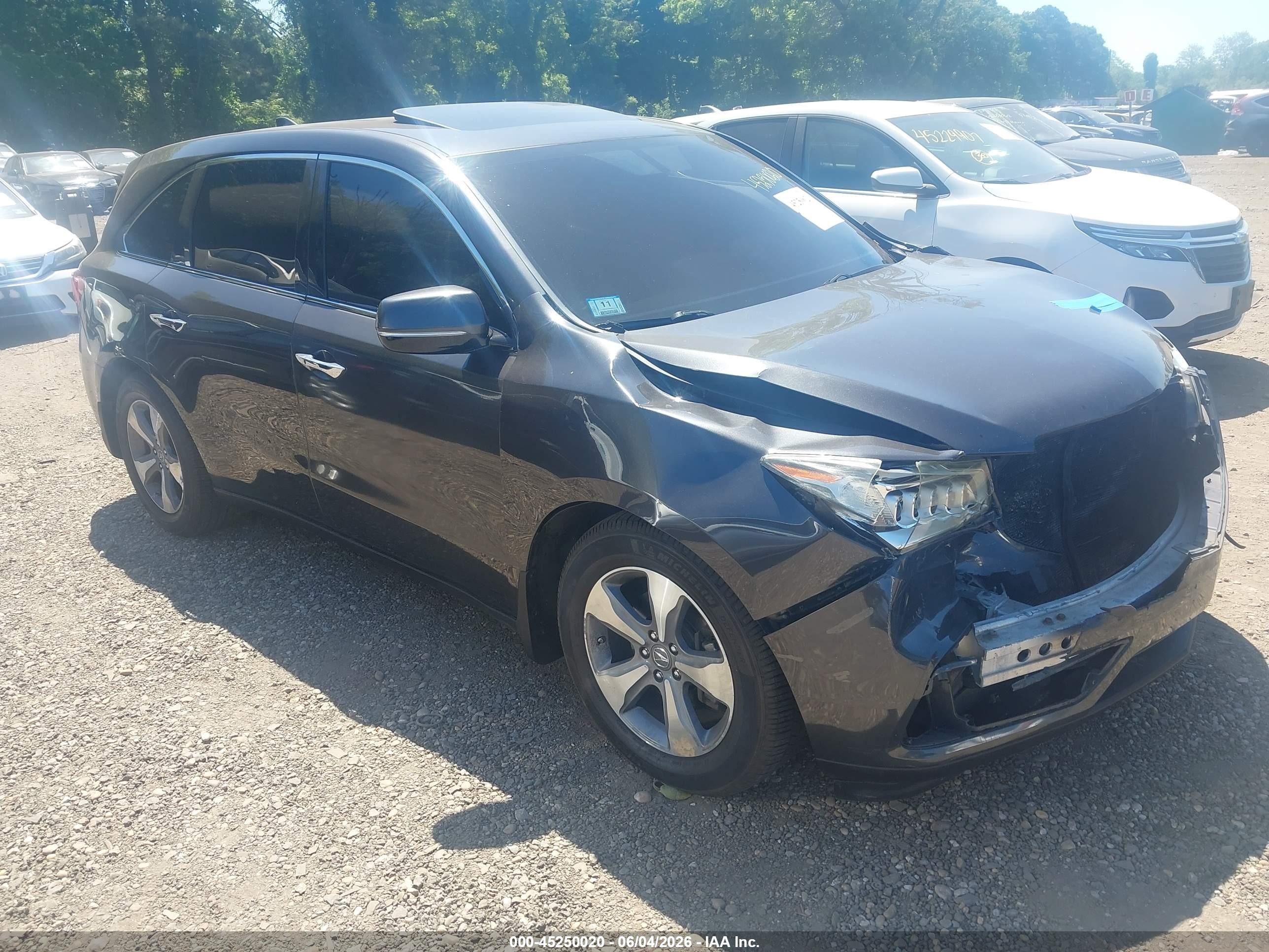 2014 Acura Mdx   Gray vin: 5FRYD4H26EB020443