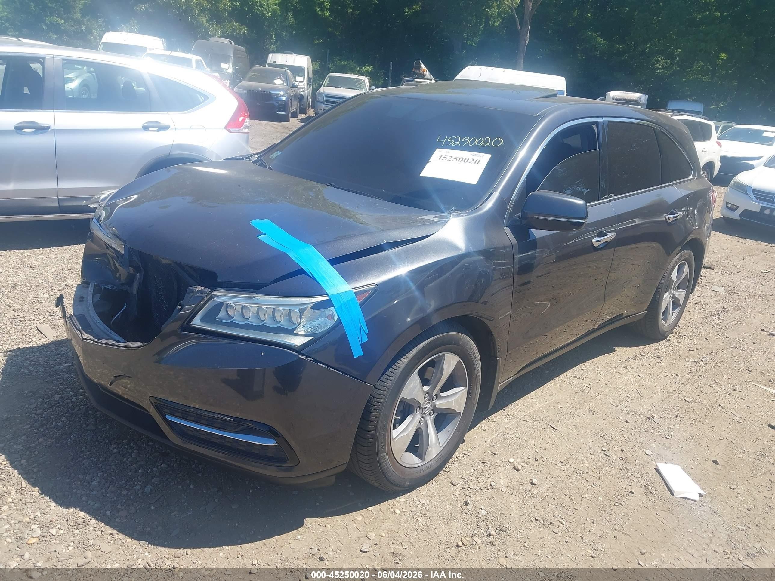 2014 Acura Mdx   Gray vin: 5FRYD4H26EB020443