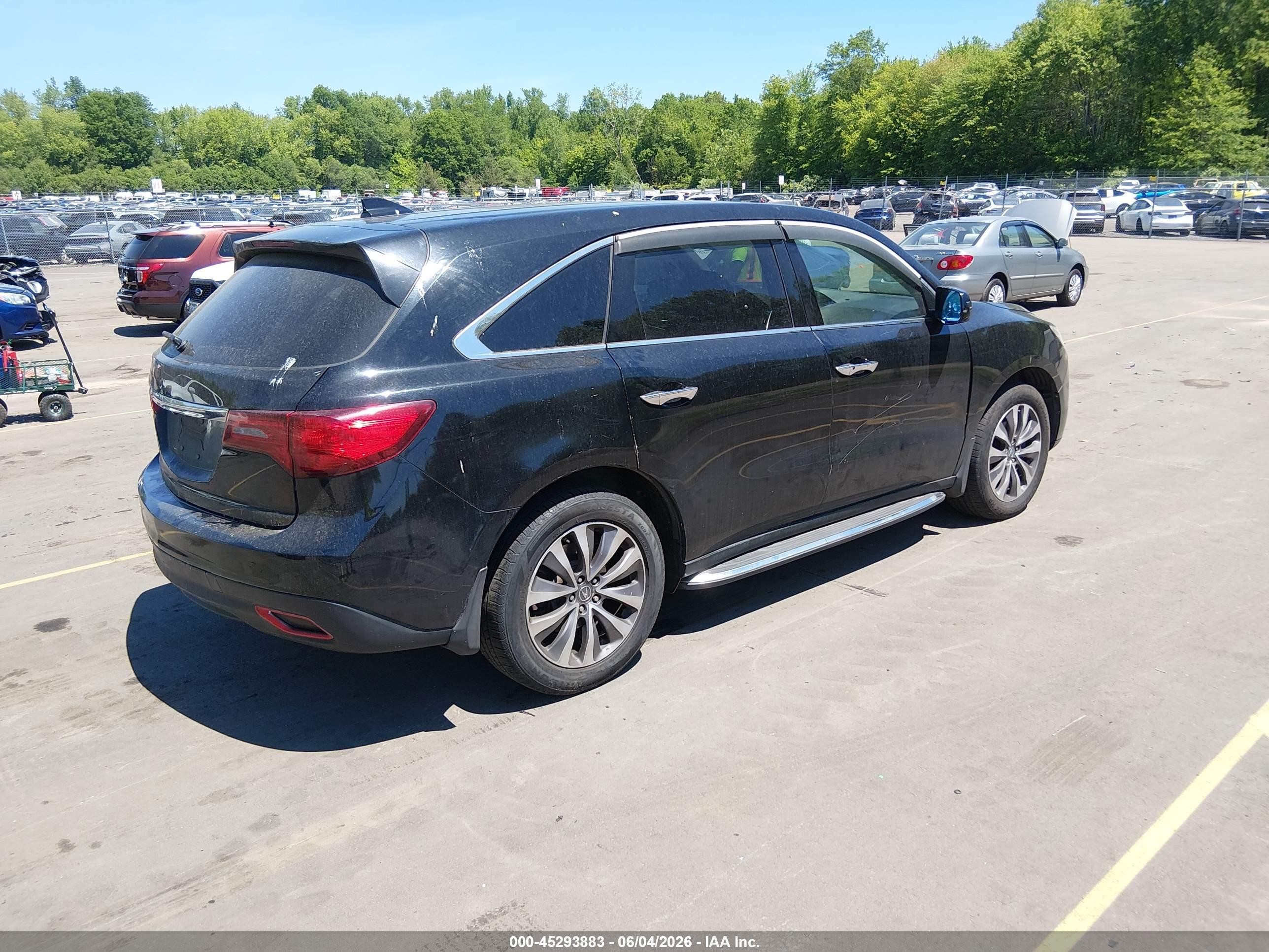 2015 Acura Mdx   Black vin: 5FRYD4H26FB006284