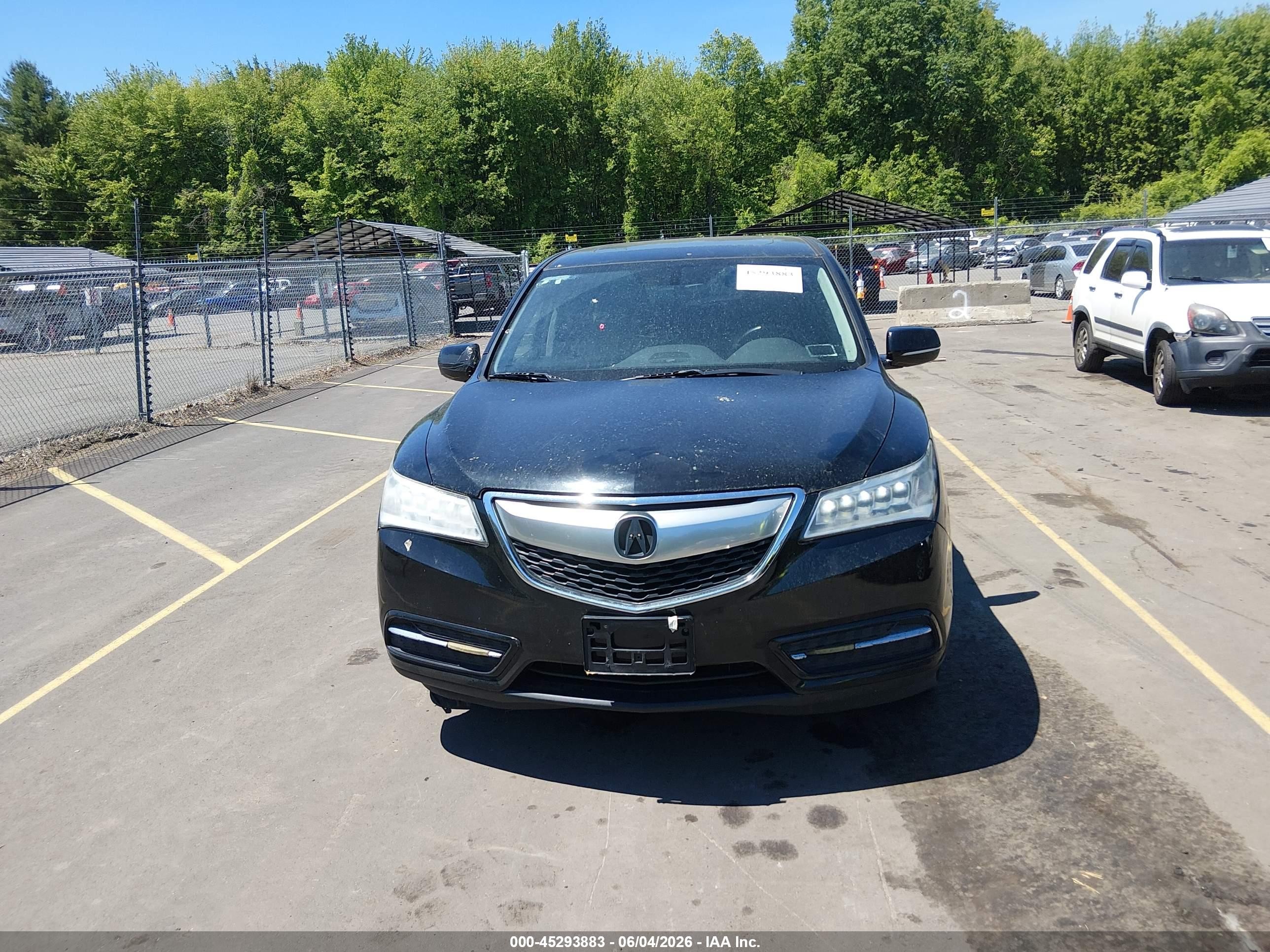 2015 Acura Mdx   Black vin: 5FRYD4H26FB006284