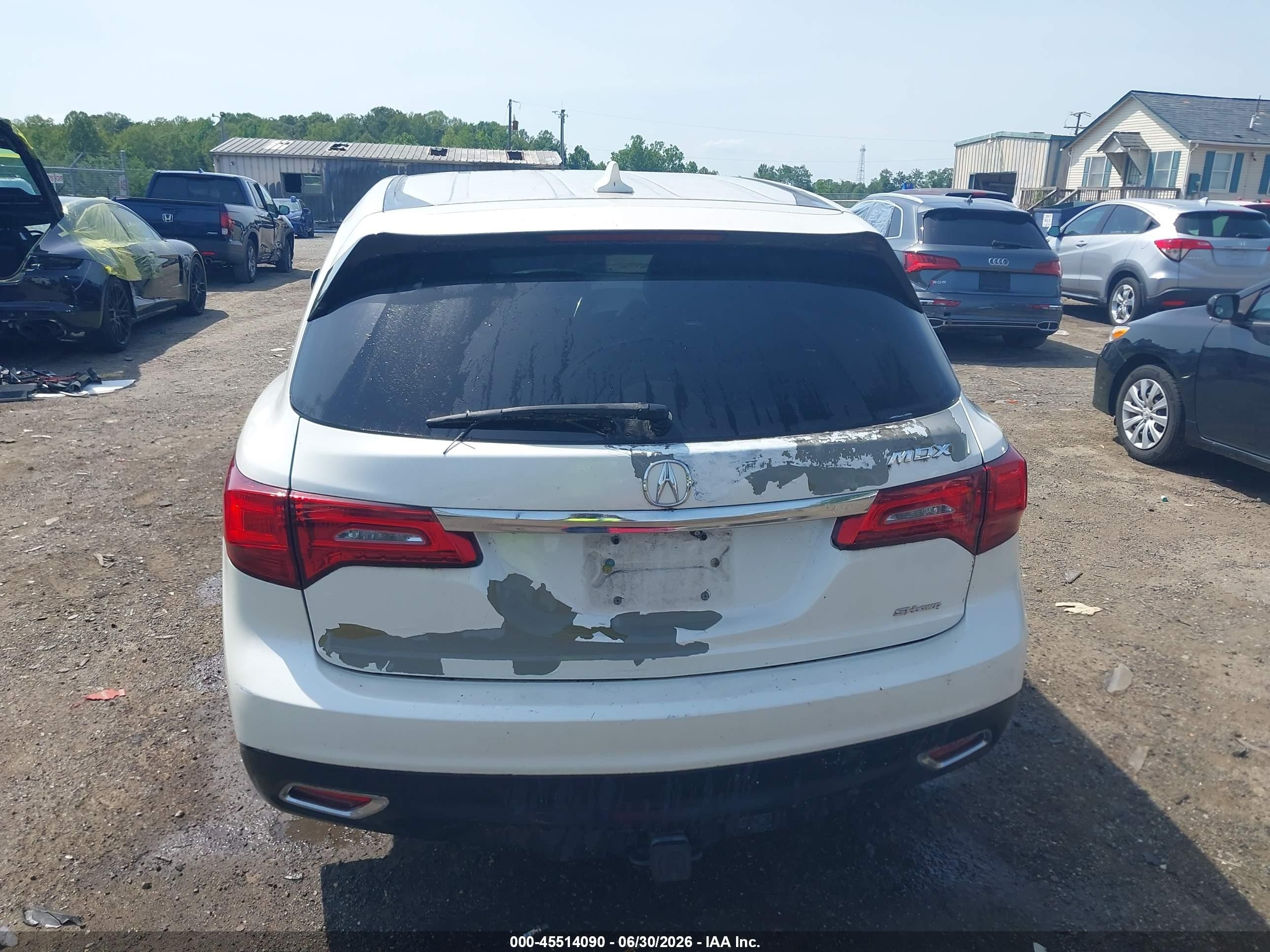 2015 Acura Mdx   White vin: 5FRYD4H26FB033016