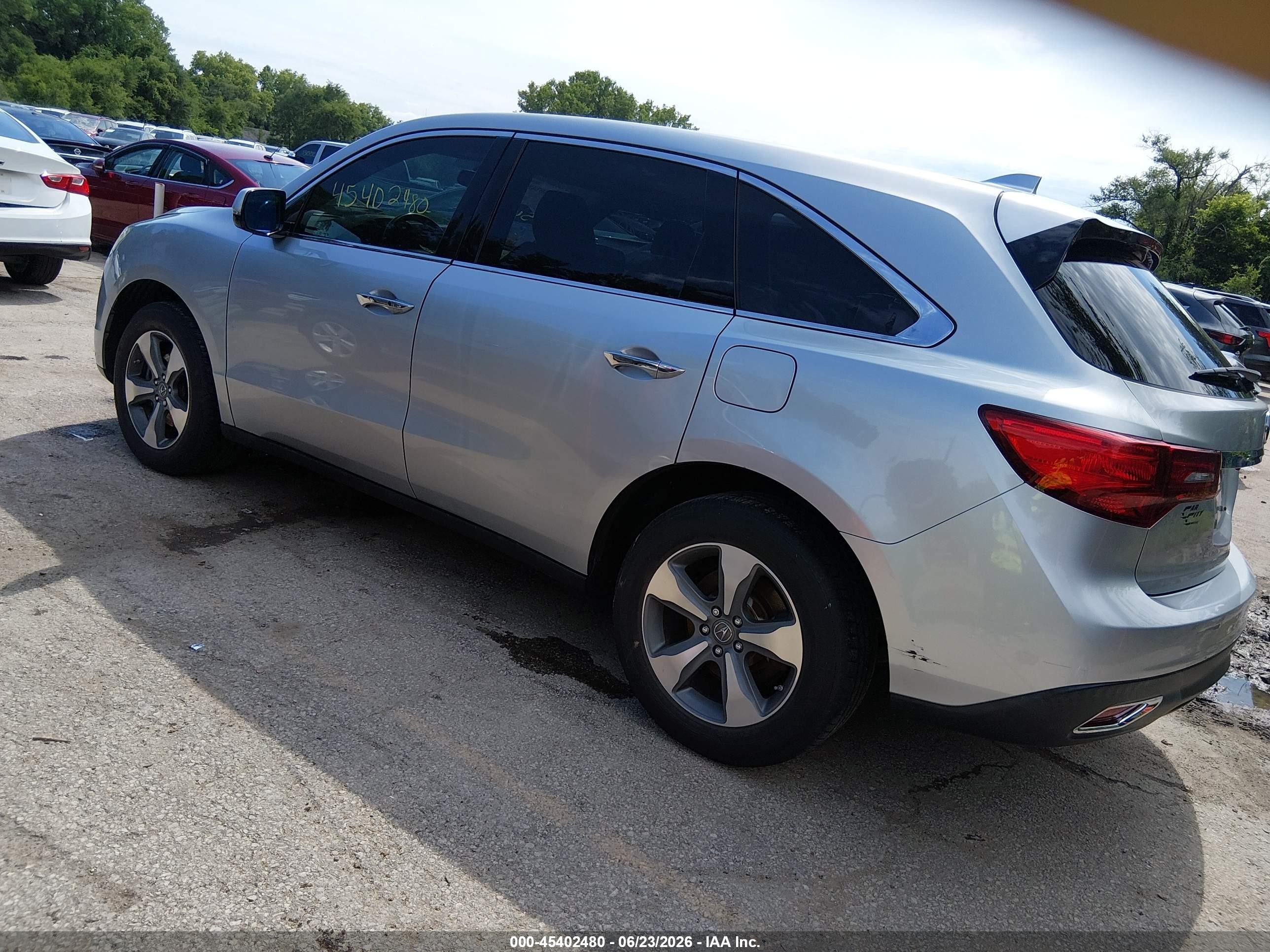 2014 Acura Mdx Silver vin: 5FRYD4H27EB031211