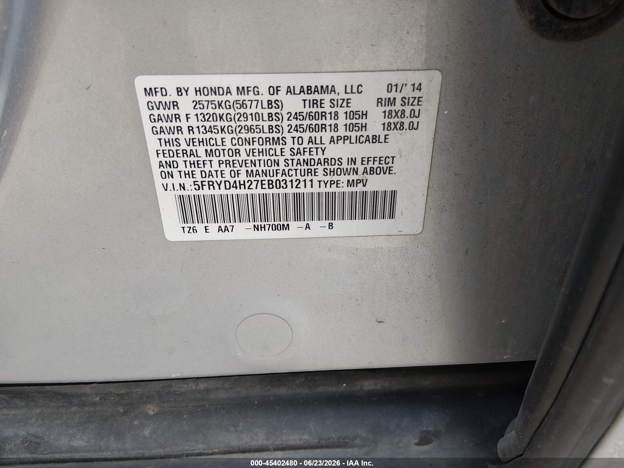 2014 Acura Mdx Silver vin: 5FRYD4H27EB031211