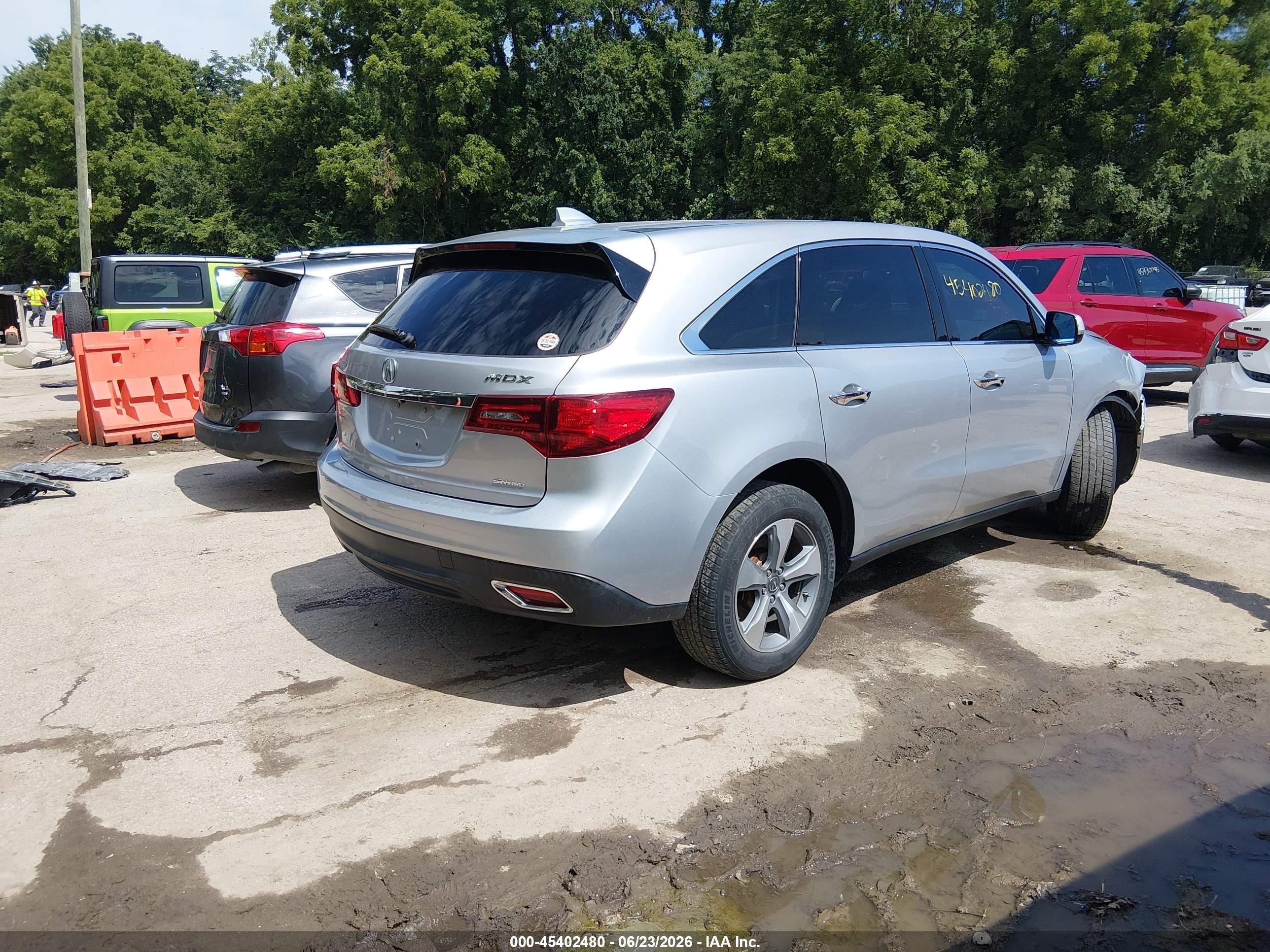 2014 Acura Mdx Silver vin: 5FRYD4H27EB031211
