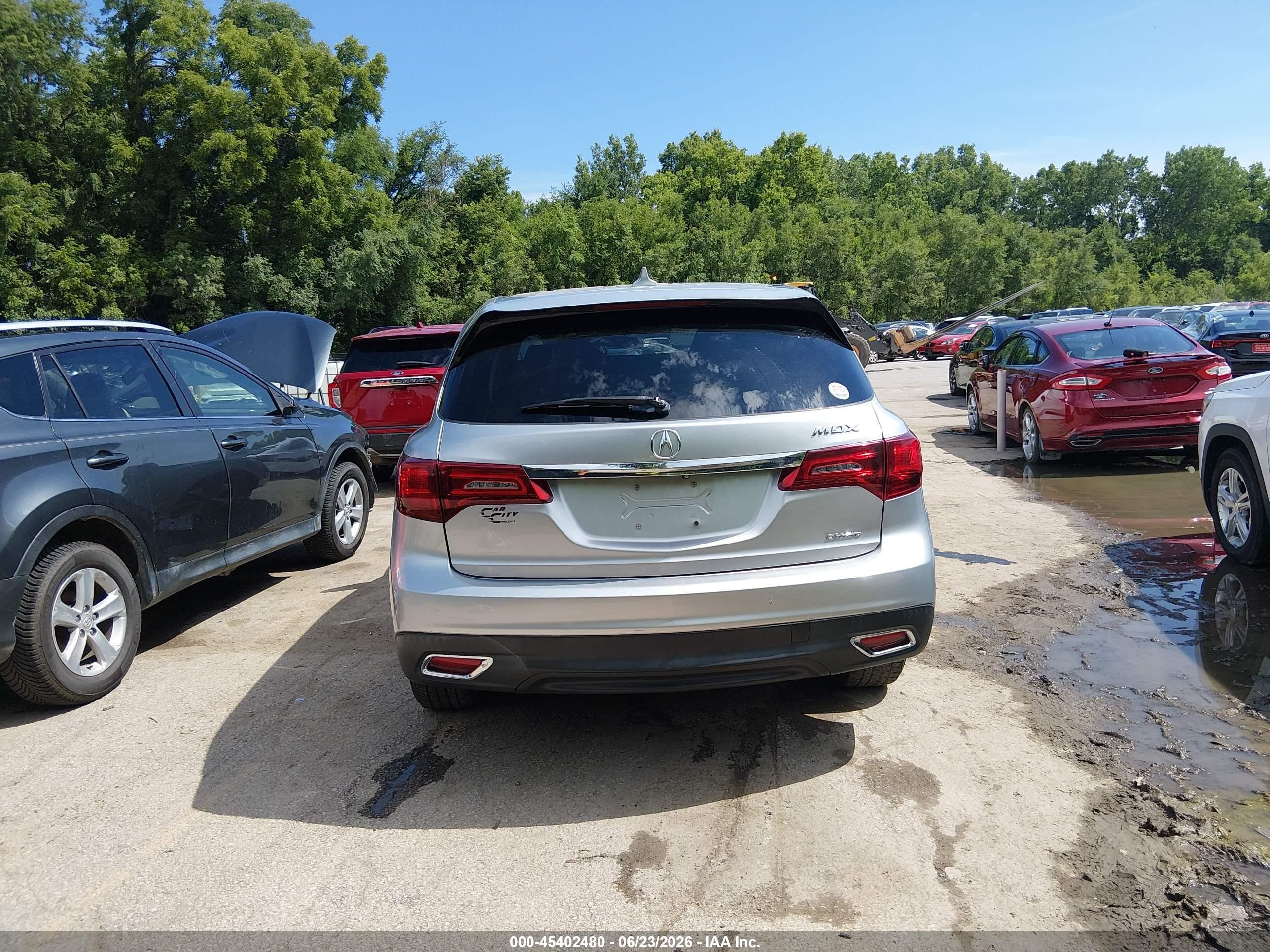 2014 Acura Mdx Silver vin: 5FRYD4H27EB031211