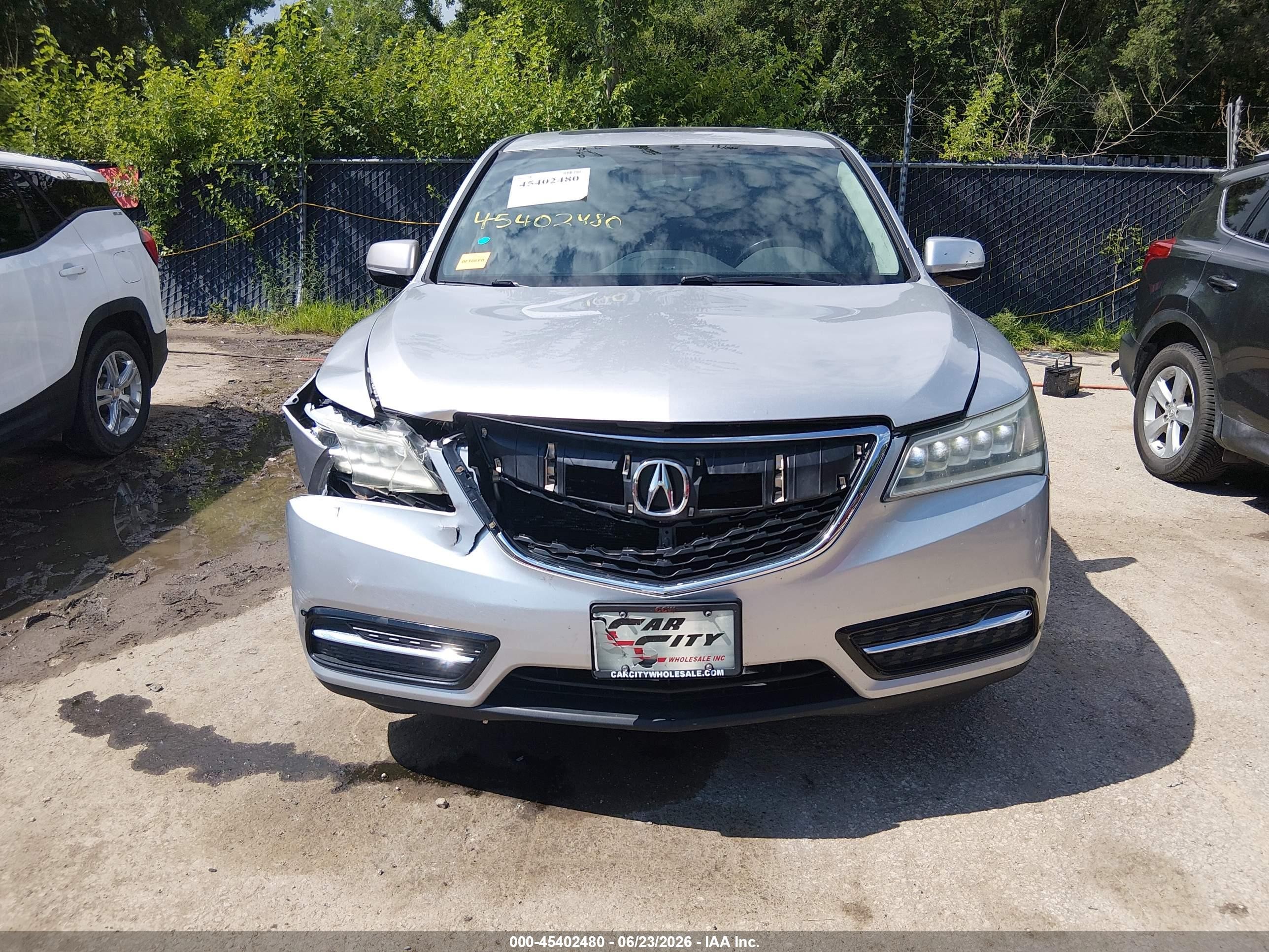 2014 Acura Mdx Silver vin: 5FRYD4H27EB031211