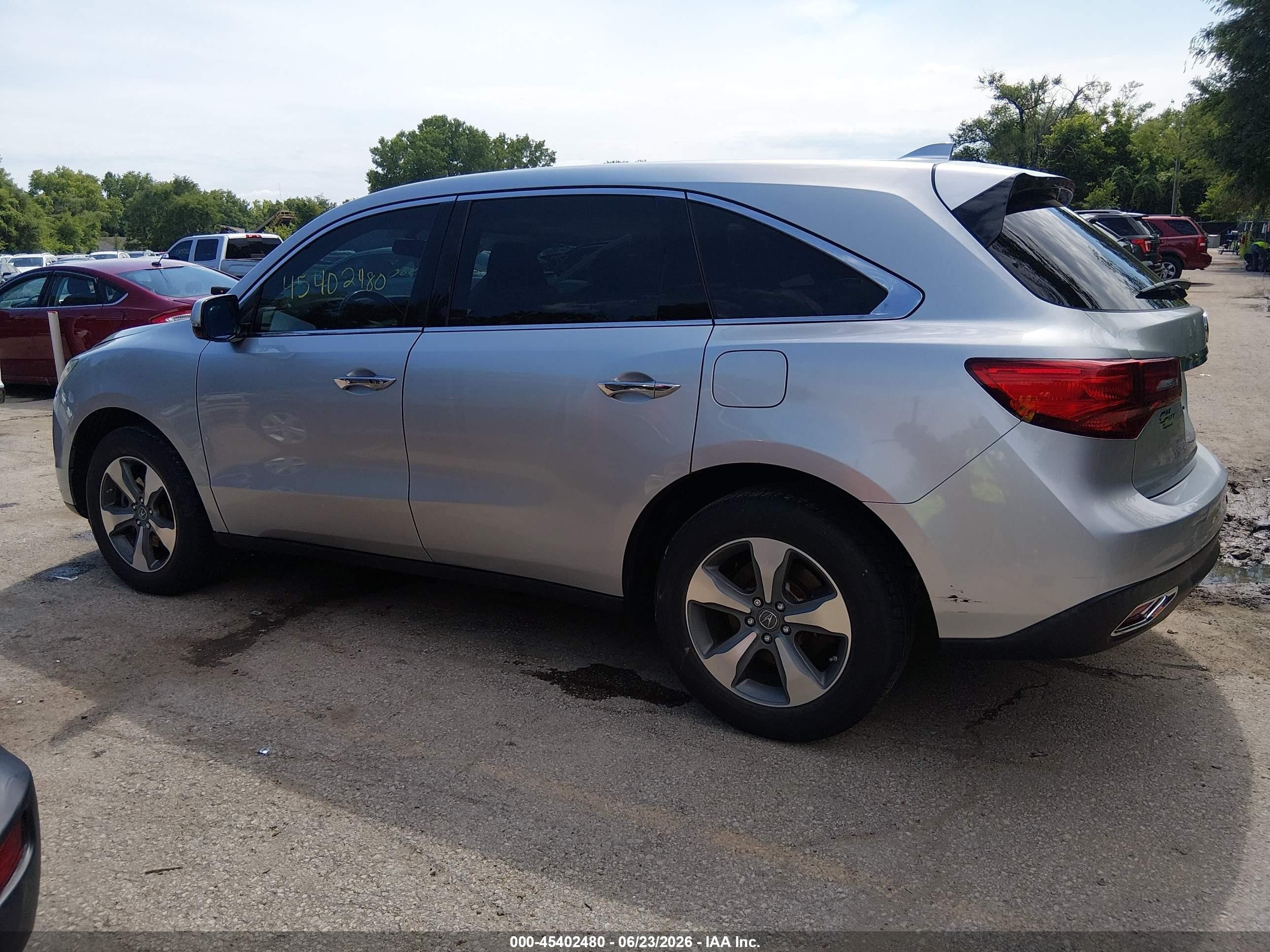 2014 Acura Mdx Silver vin: 5FRYD4H27EB031211