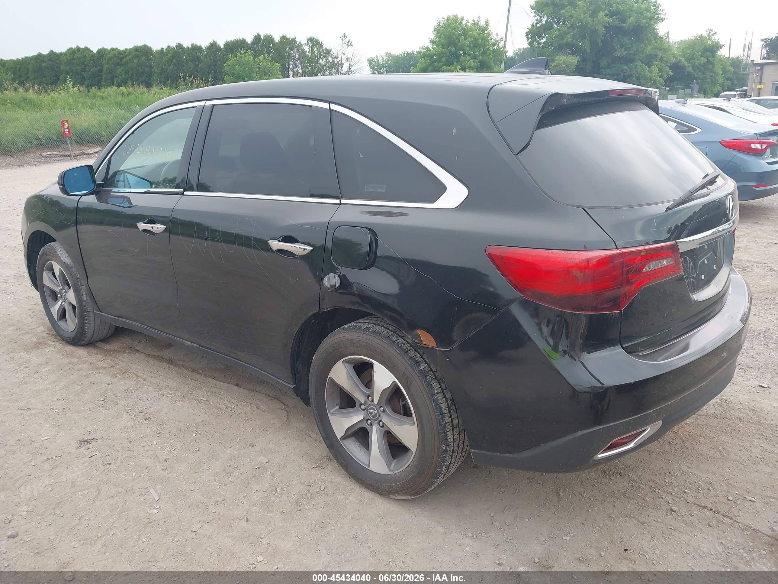 2014 Acura Mdx   Black vin: 5FRYD4H28EB006365
