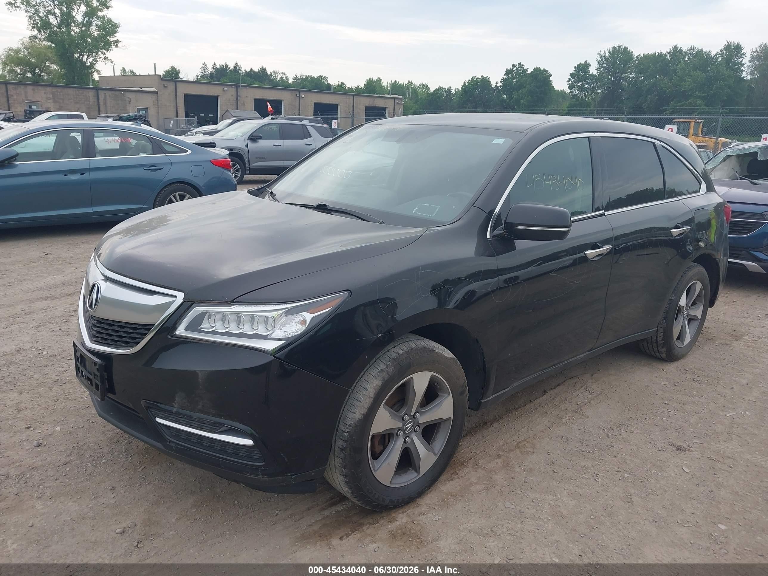 2014 Acura Mdx   Black vin: 5FRYD4H28EB006365