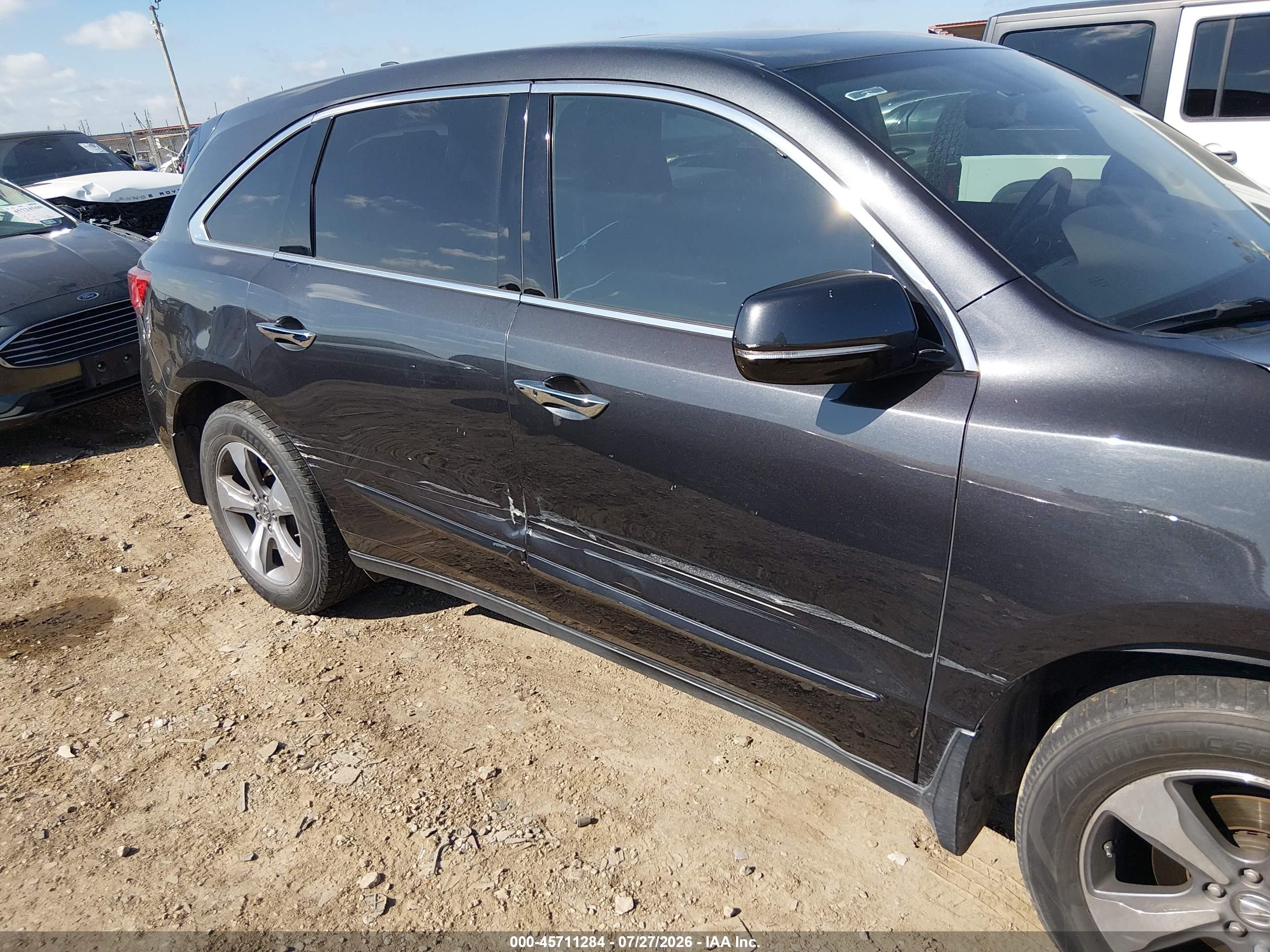 2014 Acura Mdx   Gray vin: 5FRYD4H28EB017723