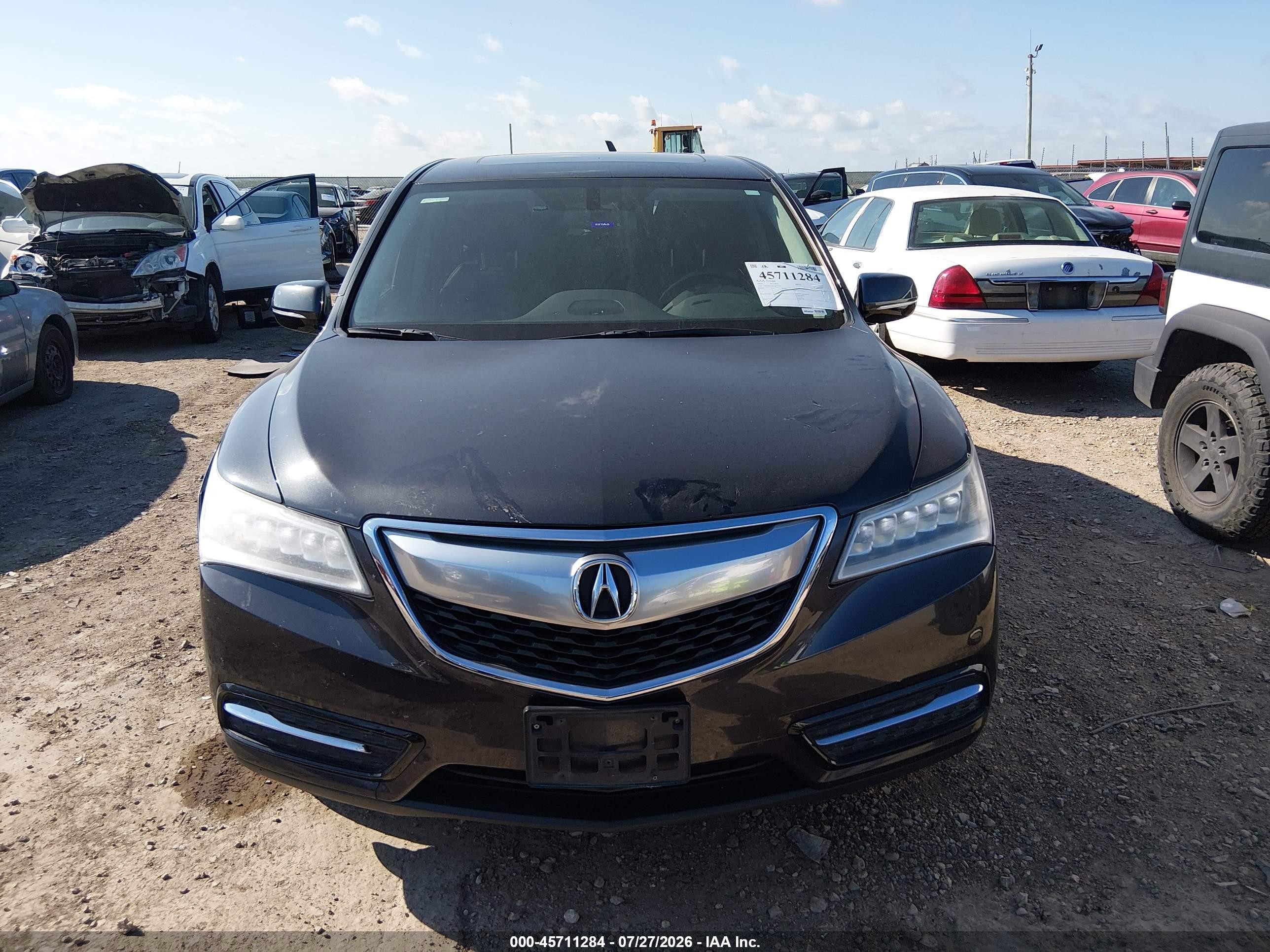 2014 Acura Mdx   Gray vin: 5FRYD4H28EB017723