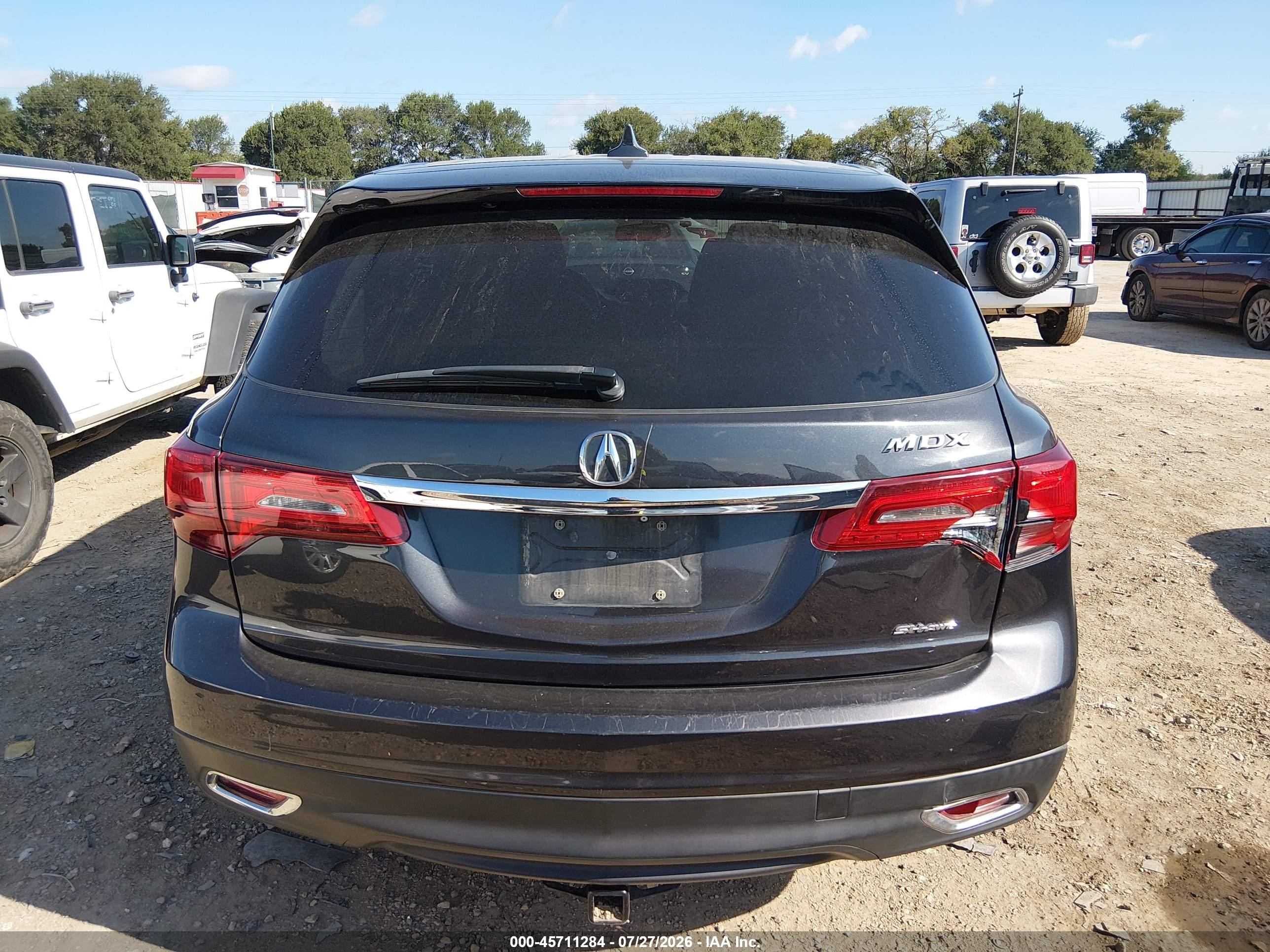 2014 Acura Mdx   Gray vin: 5FRYD4H28EB017723
