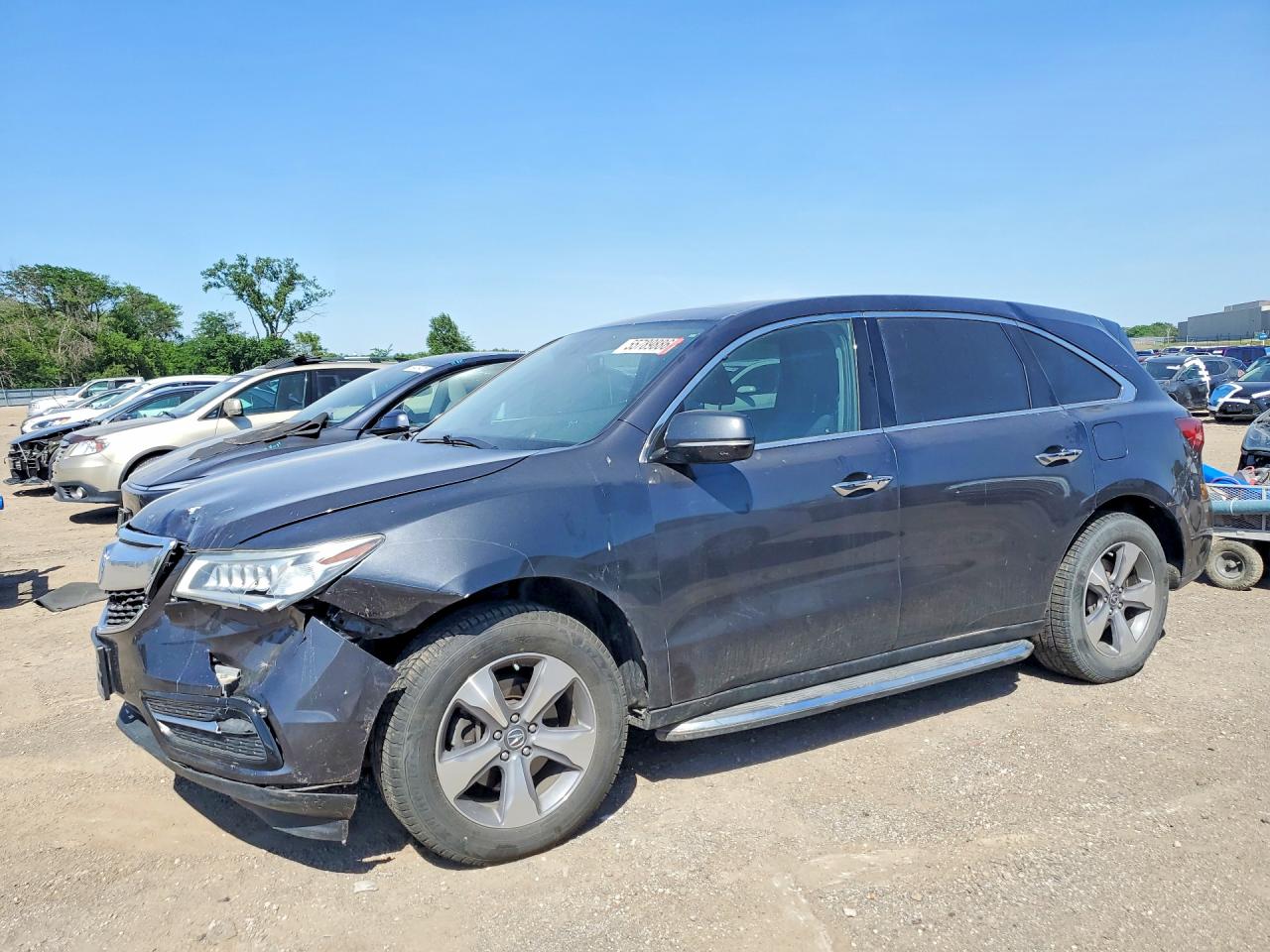2014 Acura Mdx Charcoal vin: 5FRYD4H28EB027443