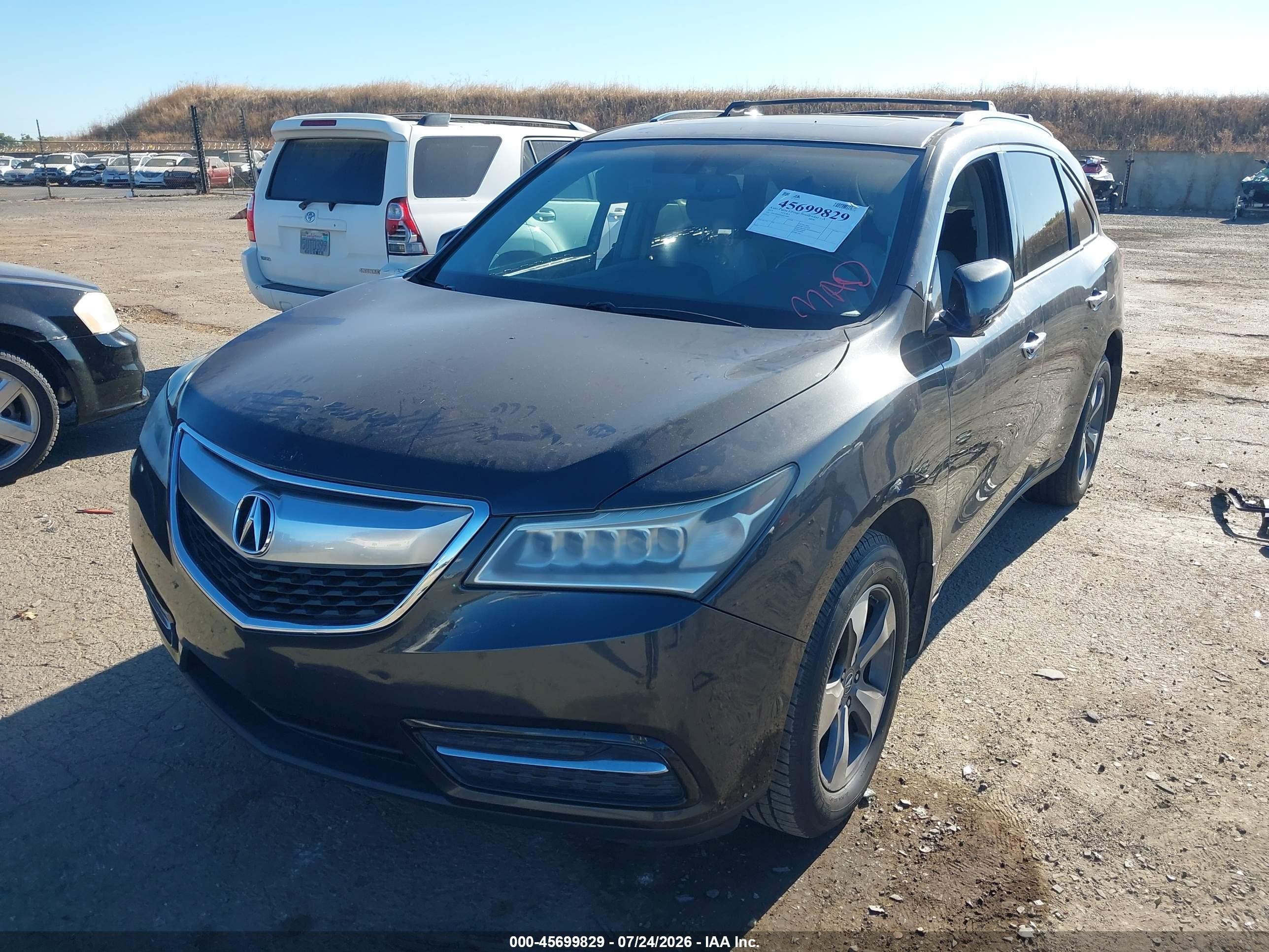 2014 Acura Mdx   Black vin: 5FRYD4H28EB029483