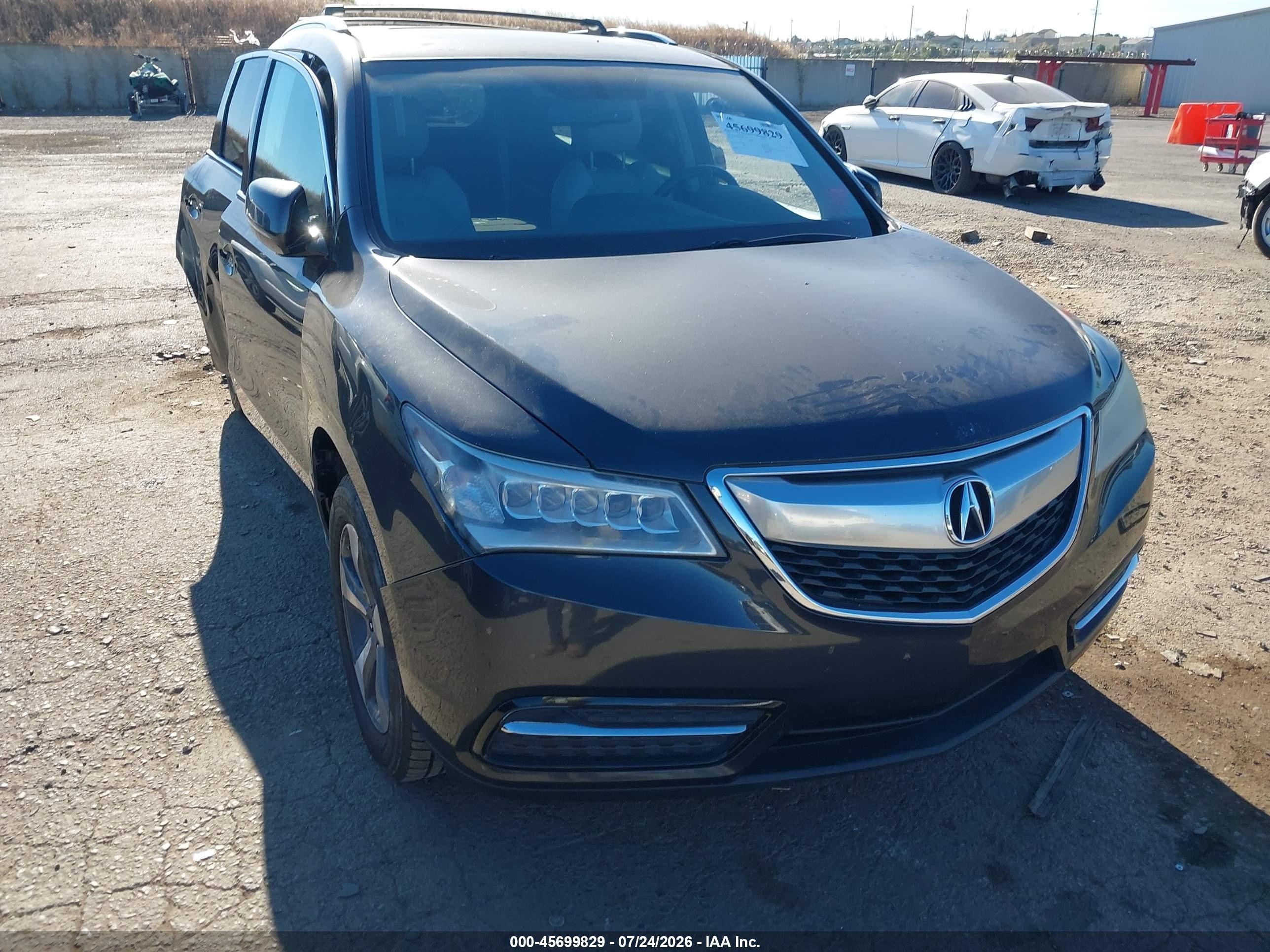 2014 Acura Mdx   Black vin: 5FRYD4H28EB029483