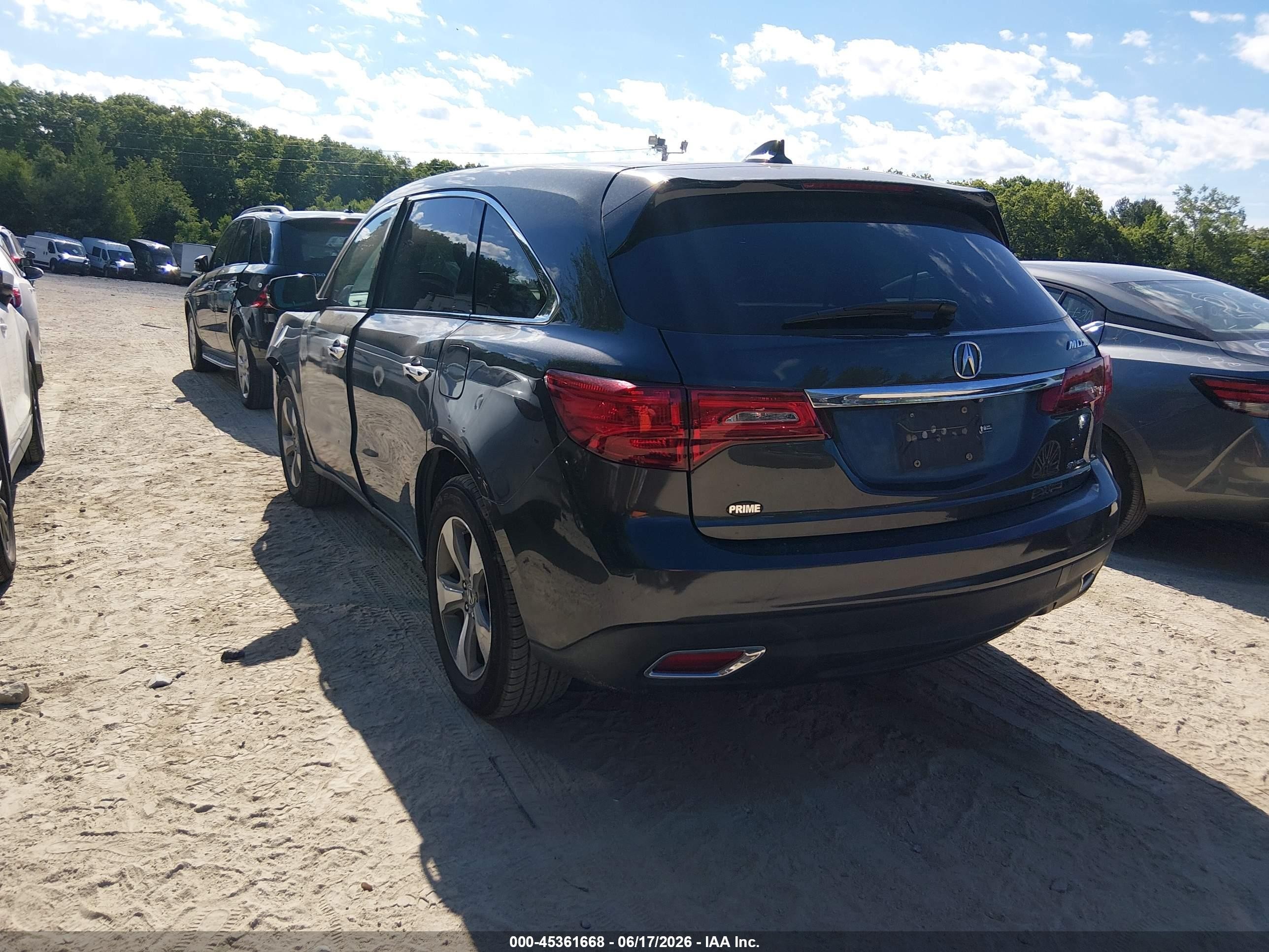 2015 Acura Mdx   Black vin: 5FRYD4H28FB014130
