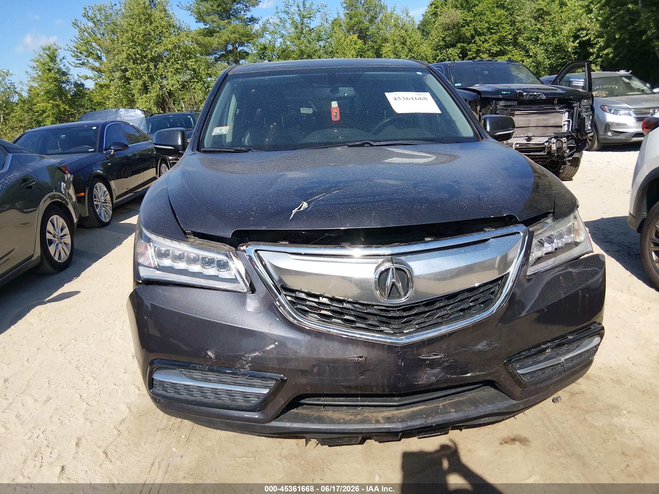 2015 Acura Mdx   Black vin: 5FRYD4H28FB014130