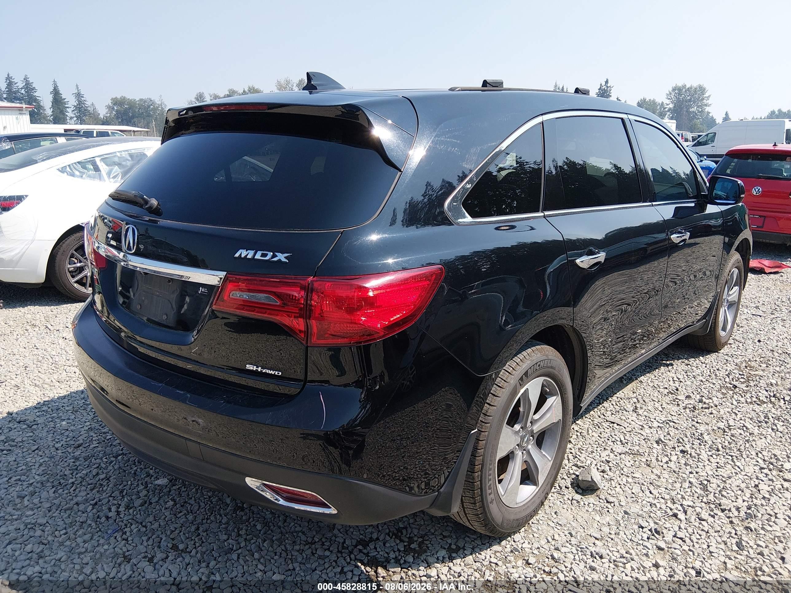 2014 Acura Mdx   Черный vin: 5FRYD4H29EB002681