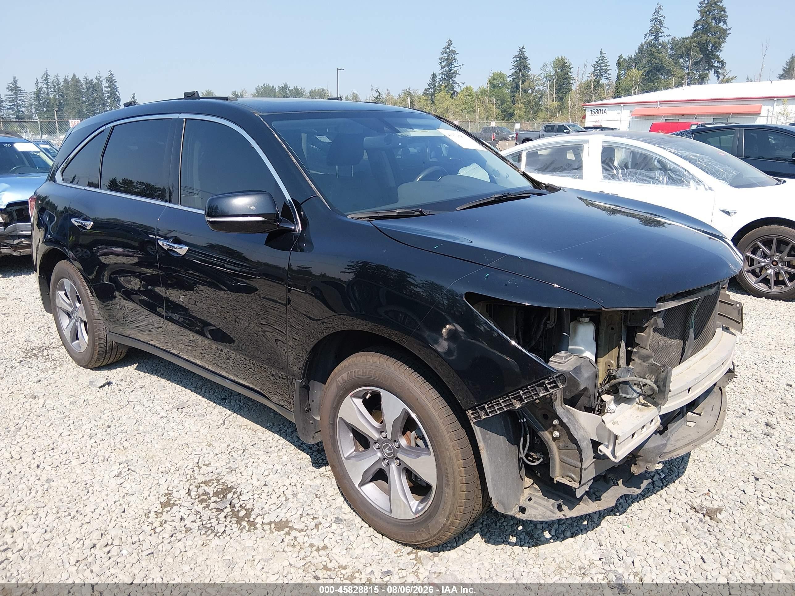 2014 Acura Mdx   Черный vin: 5FRYD4H29EB002681