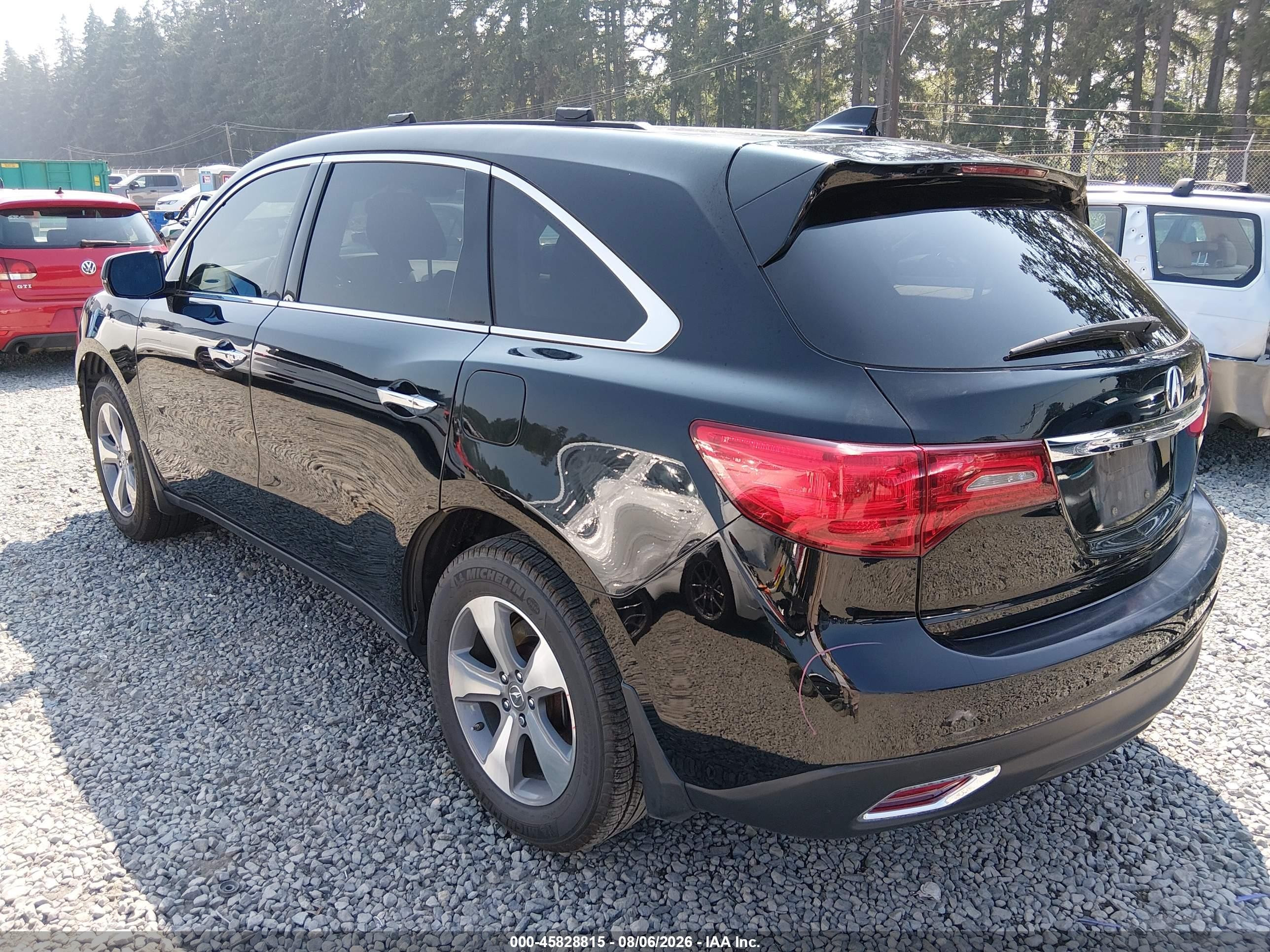 2014 Acura Mdx   Черный vin: 5FRYD4H29EB002681