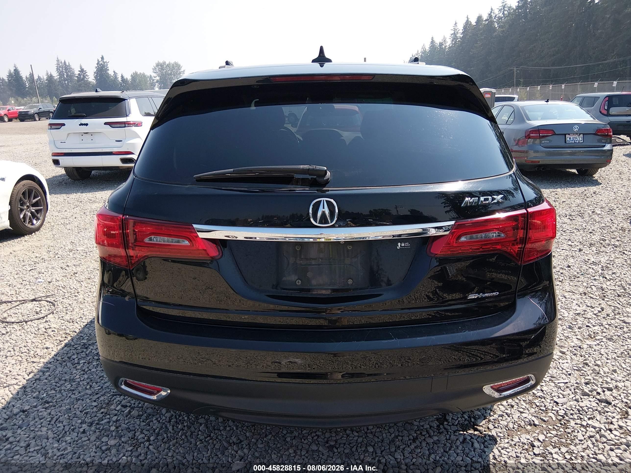 2014 Acura Mdx   Черный vin: 5FRYD4H29EB002681
