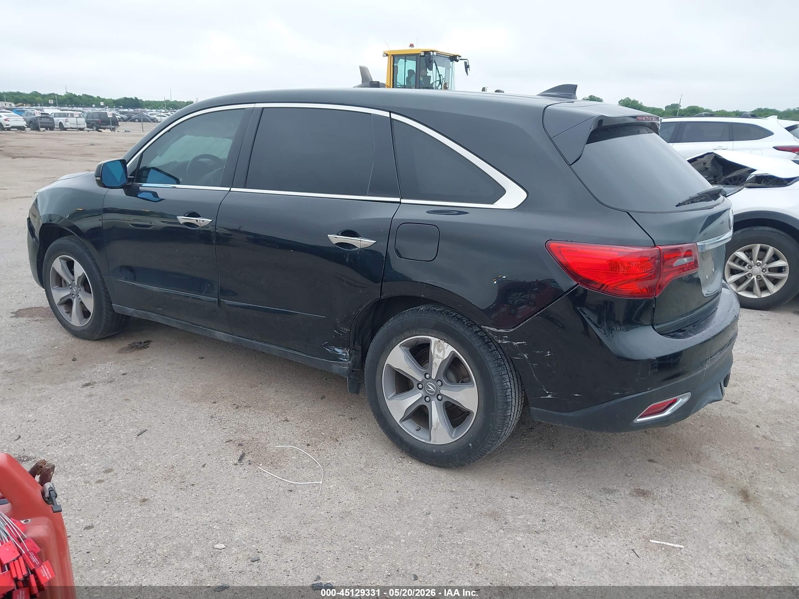 2014 Acura Mdx   Black vin: 5FRYD4H29EB008089