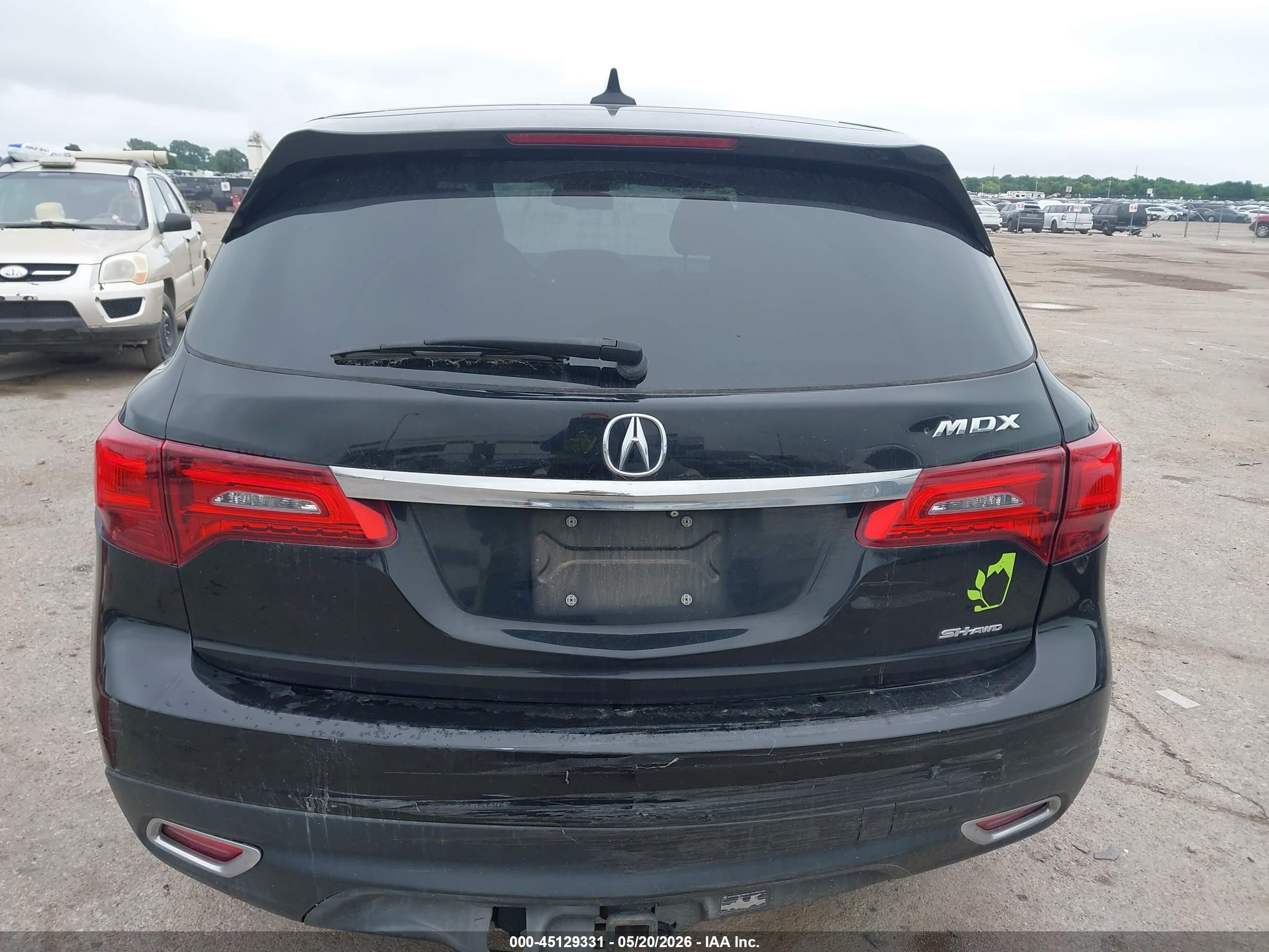 2014 Acura Mdx   Black vin: 5FRYD4H29EB008089