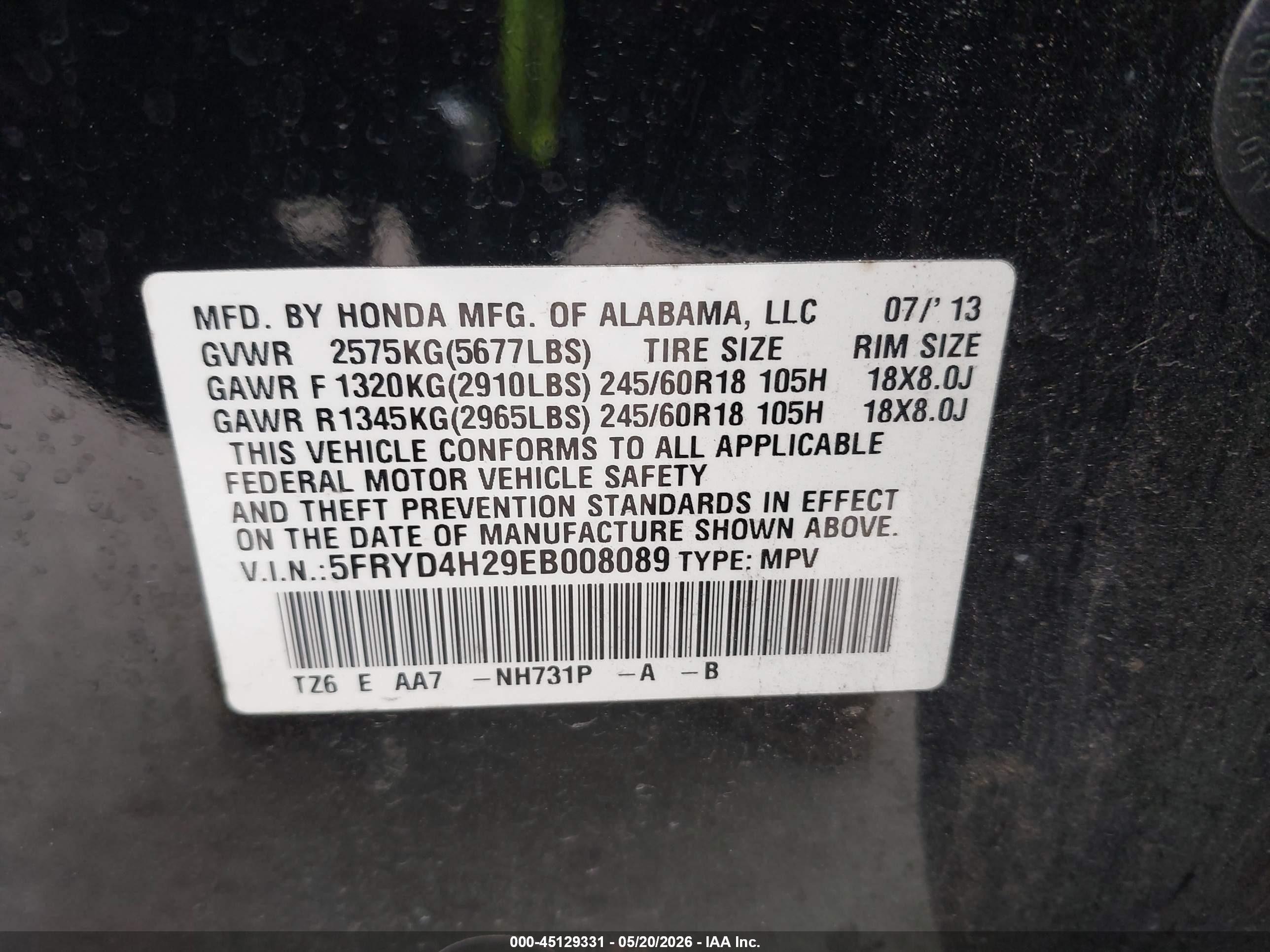 2014 Acura Mdx   Black vin: 5FRYD4H29EB008089