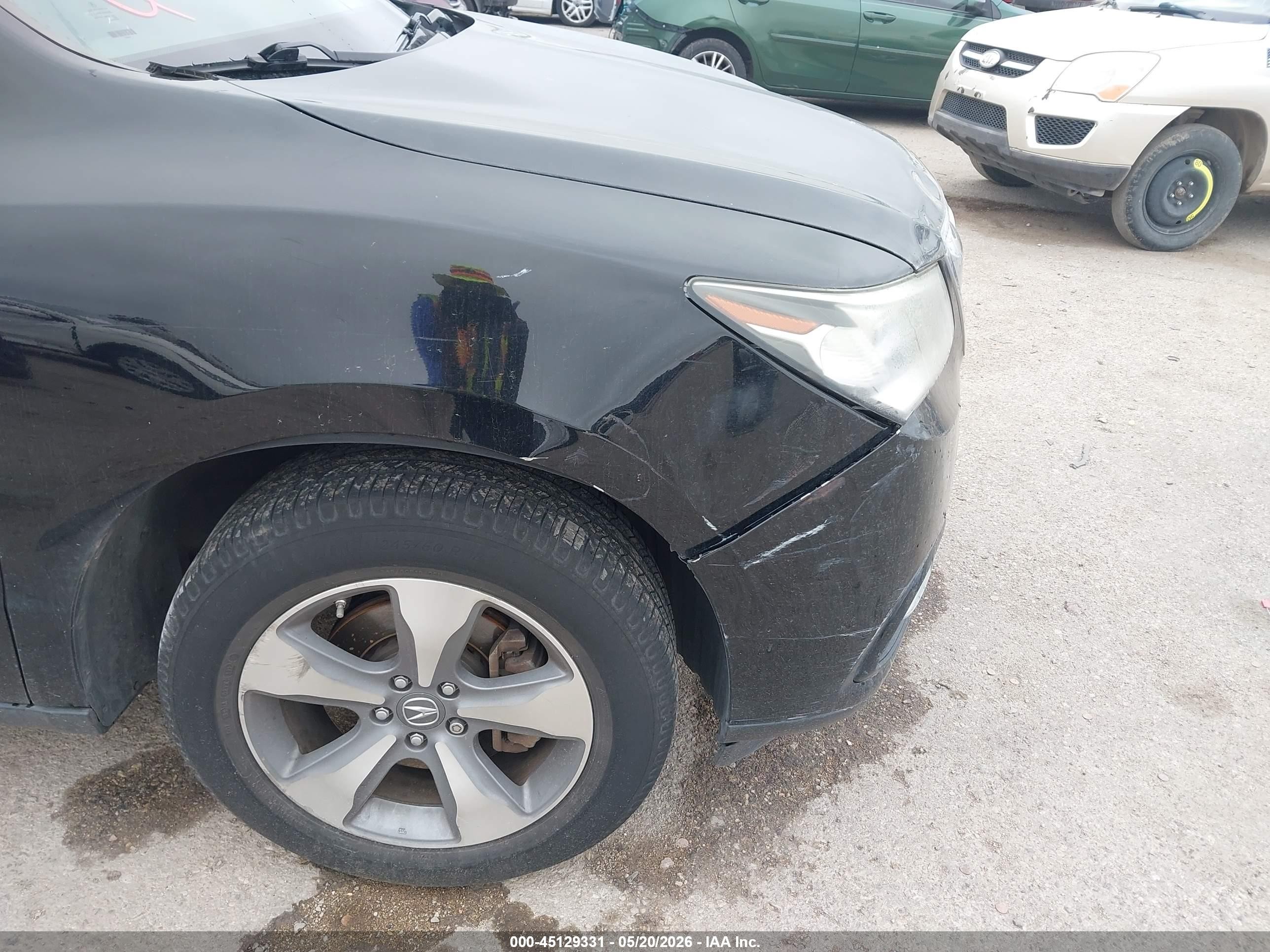 2014 Acura Mdx   Black vin: 5FRYD4H29EB008089