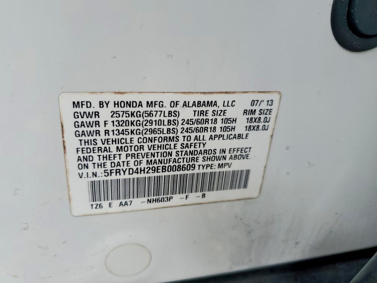 2014 Acura Mdx White vin: 5FRYD4H29EB008609
