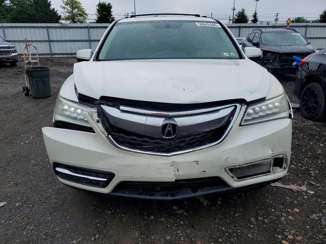 2014 Acura Mdx White vin: 5FRYD4H29EB008609