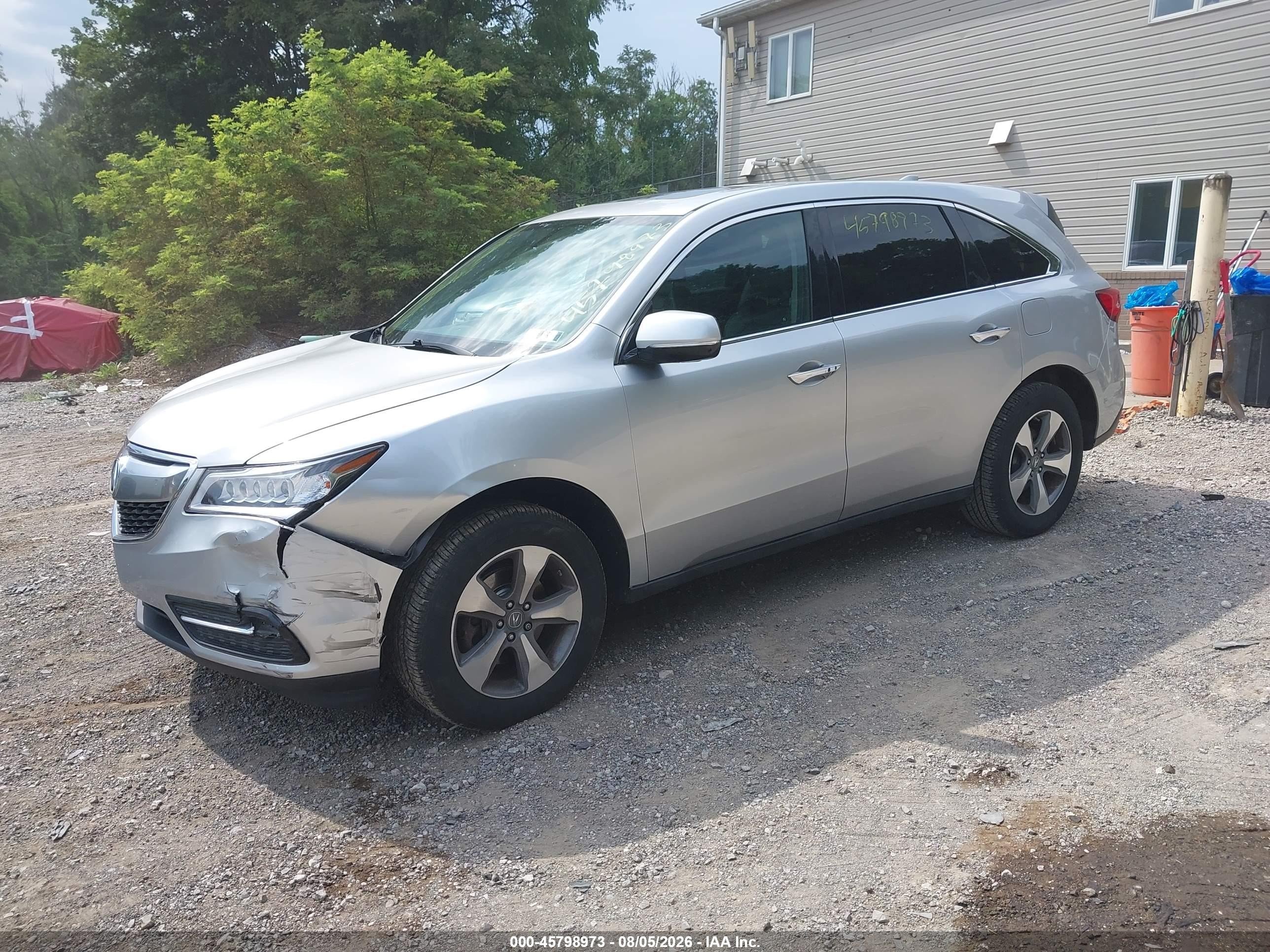 2014 Acura Mdx   Серебряный vin: 5FRYD4H29EB037818